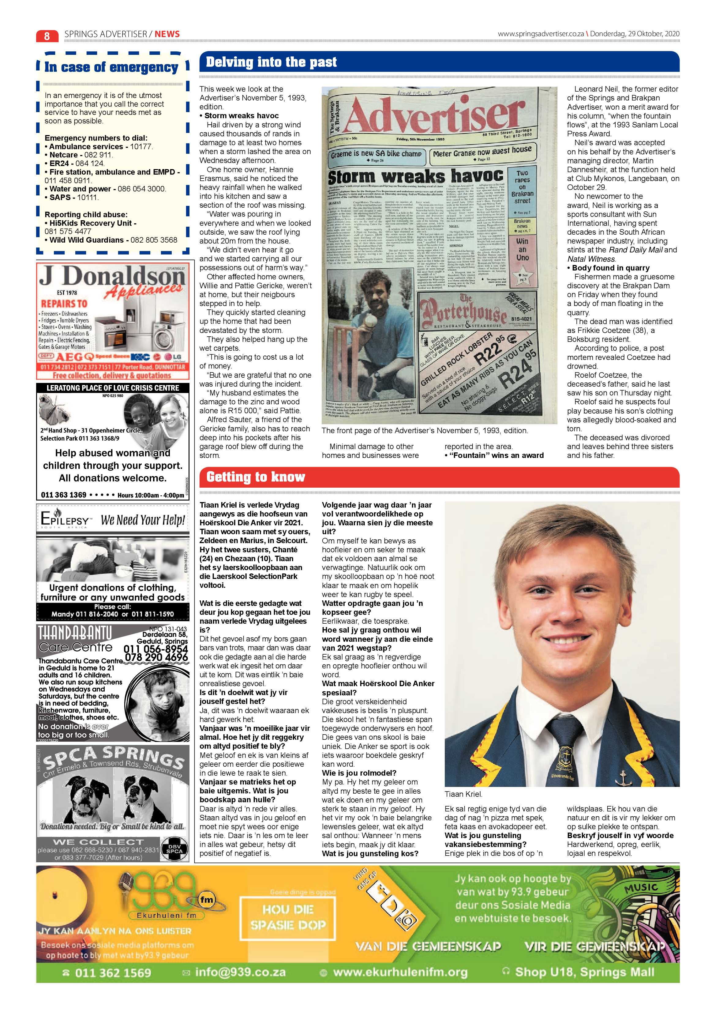 Springs Advertiser 29 October 2020 page 8