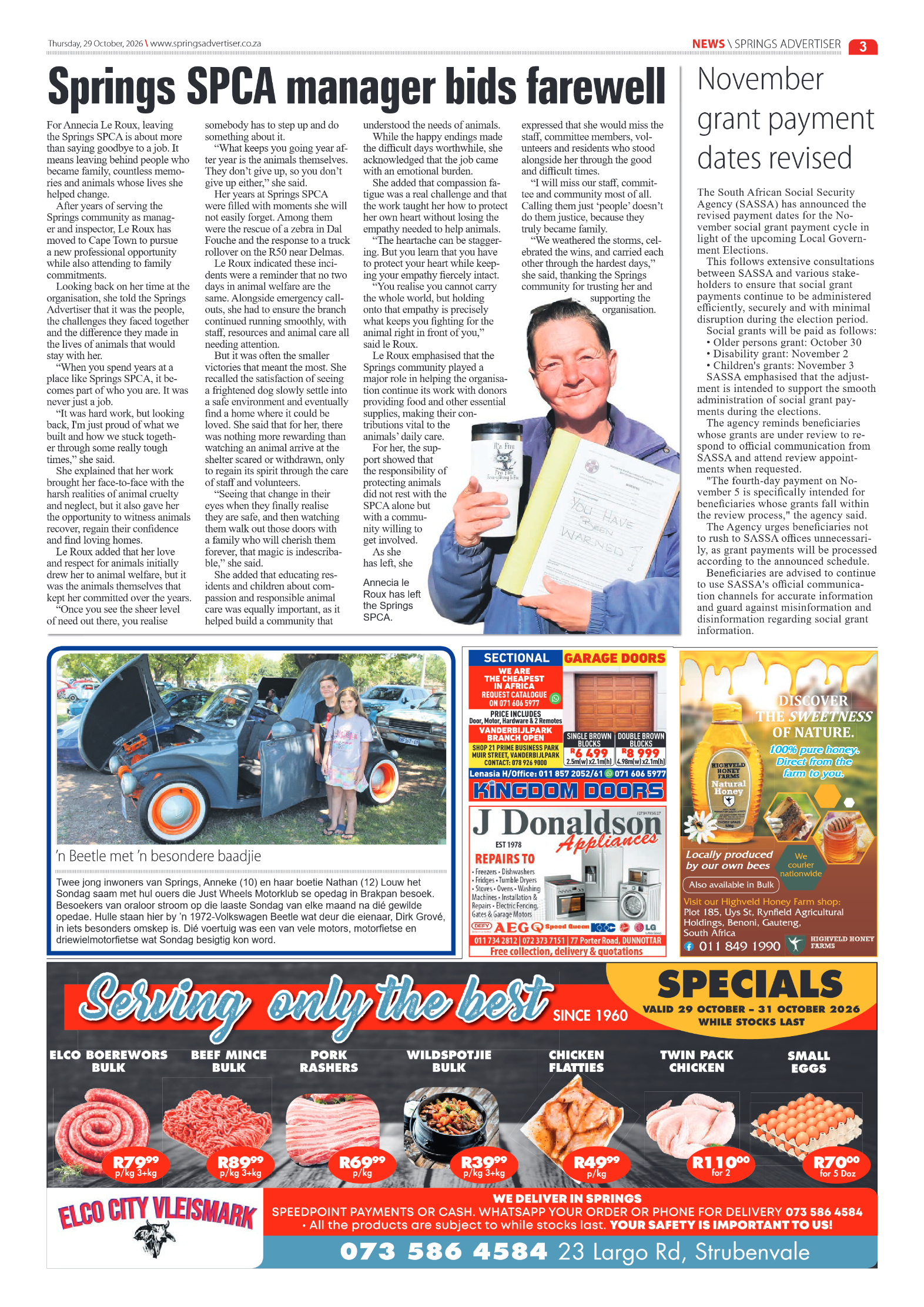 Springs Advertiser 29 October 2026 page 3