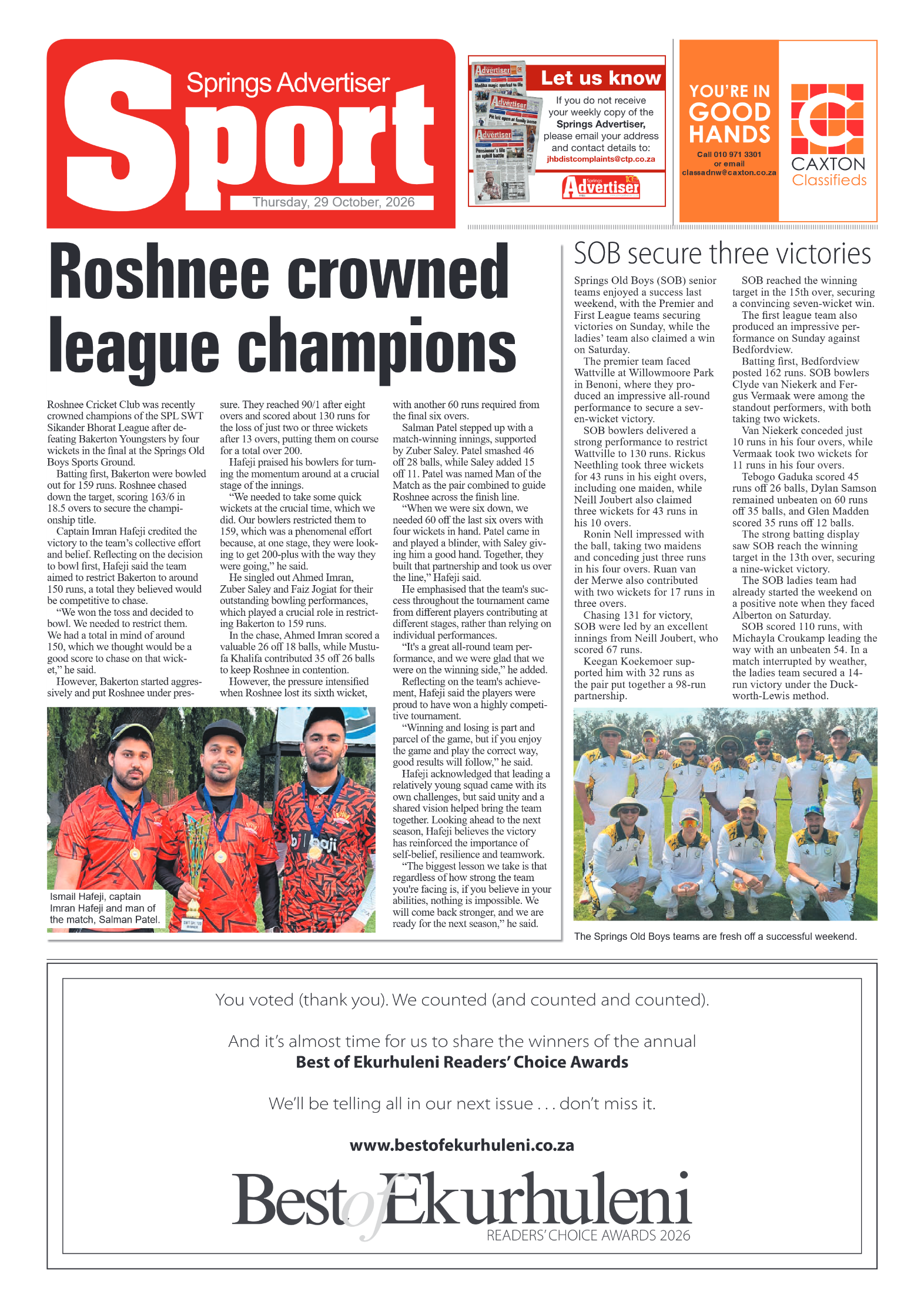 Springs Advertiser 29 October 2026 page 8