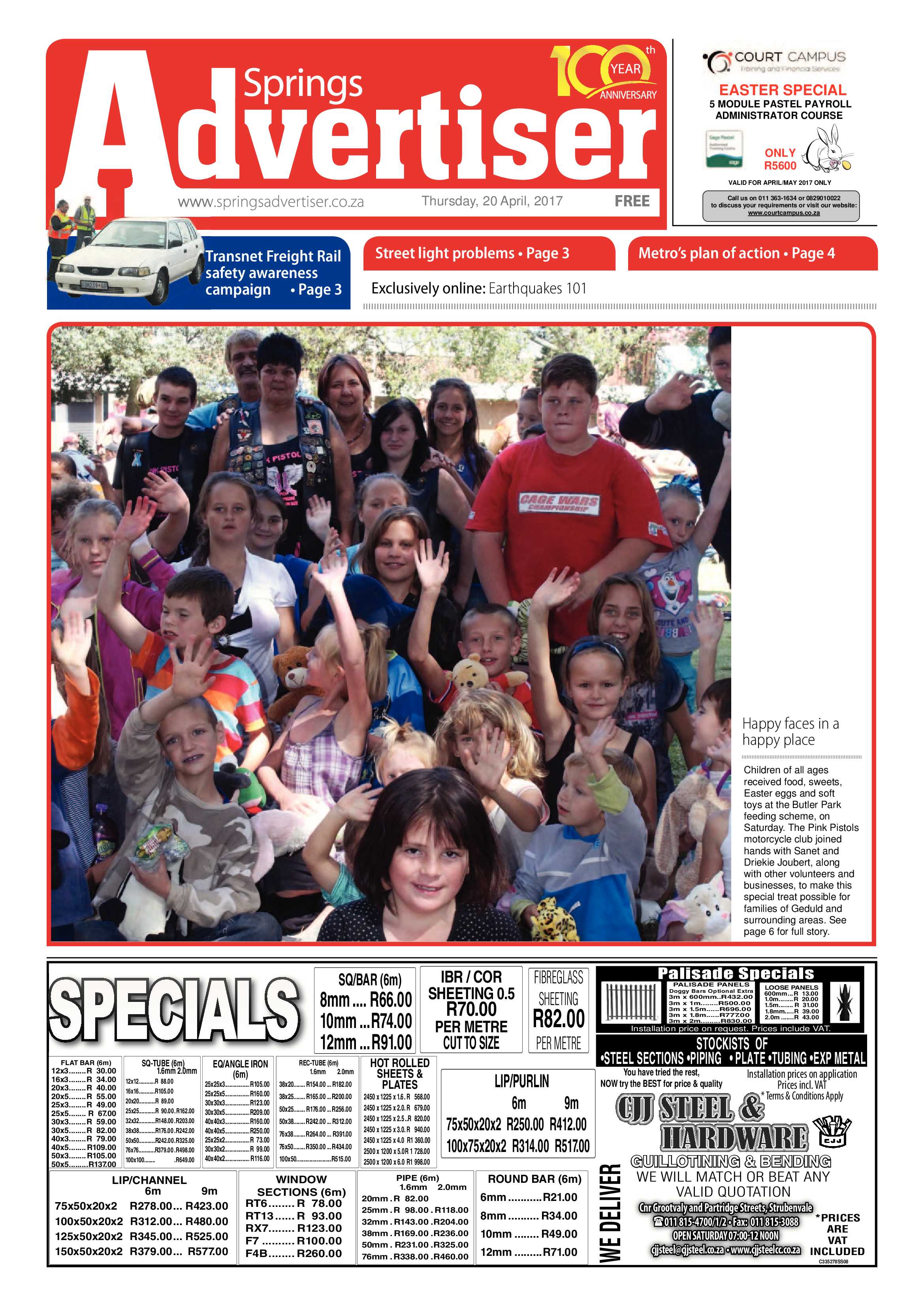 Springs Advertiser 2 April 2017 page 1