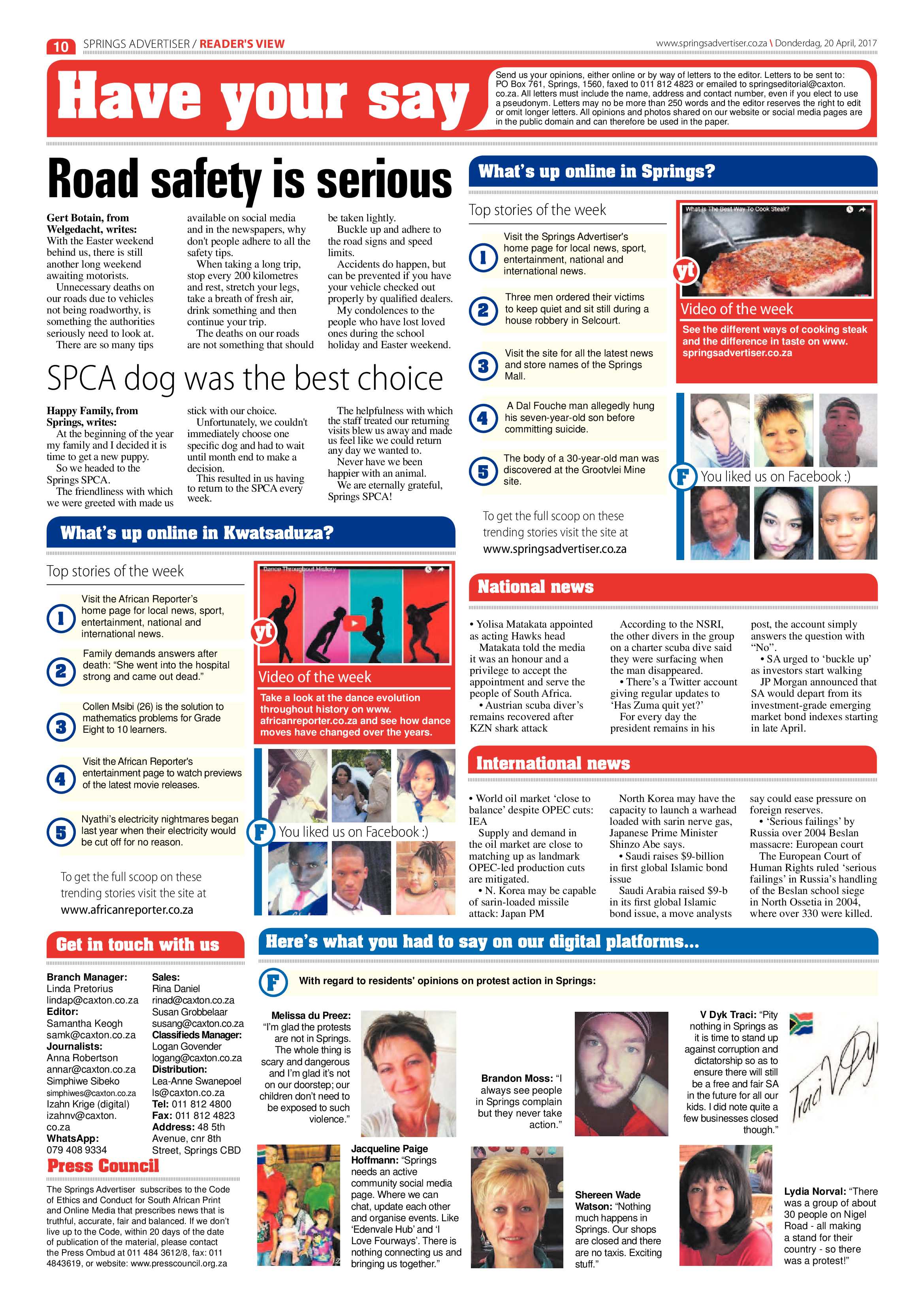 Springs Advertiser 2 April 2017 page 10