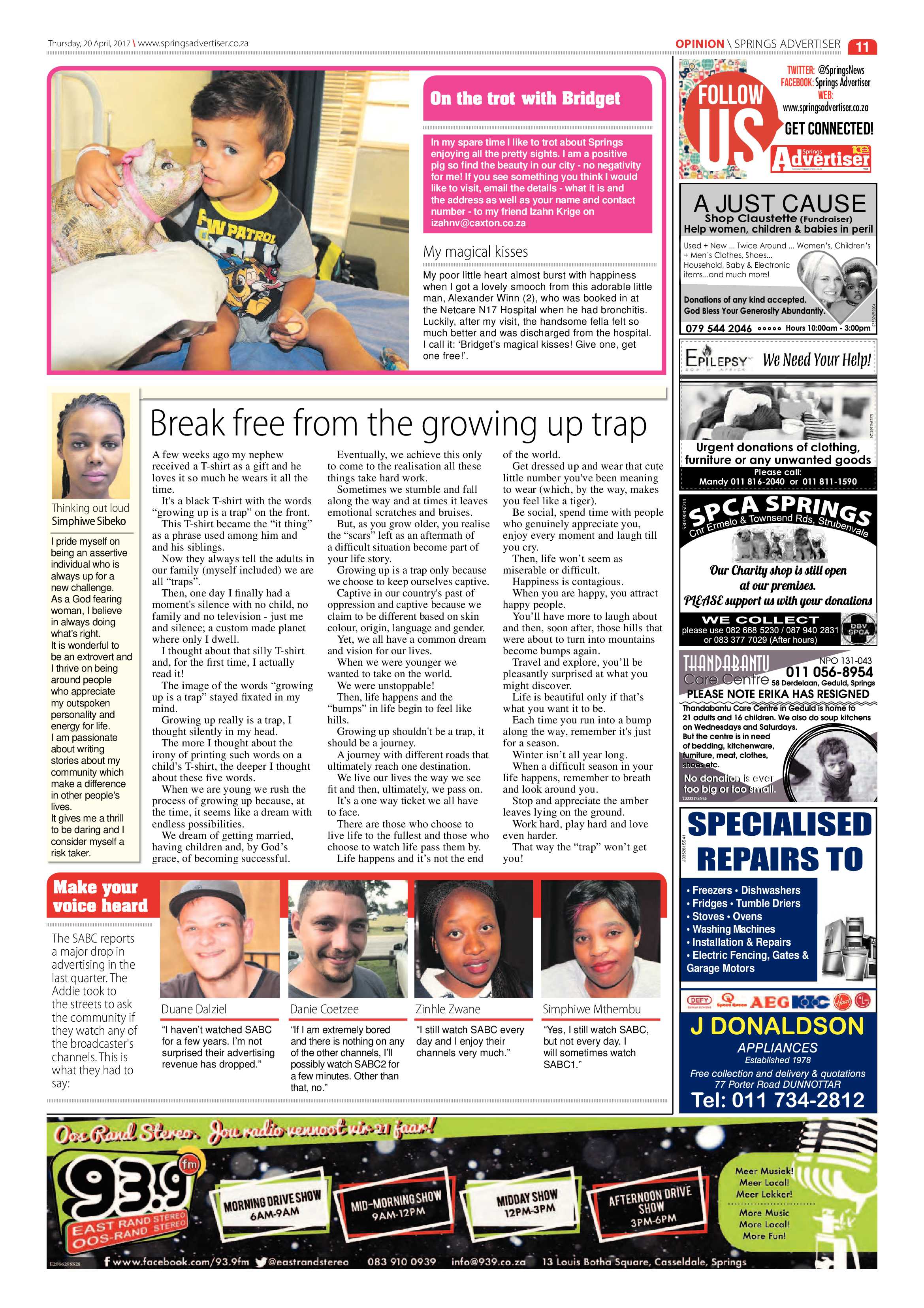 Springs Advertiser 2 April 2017 page 11