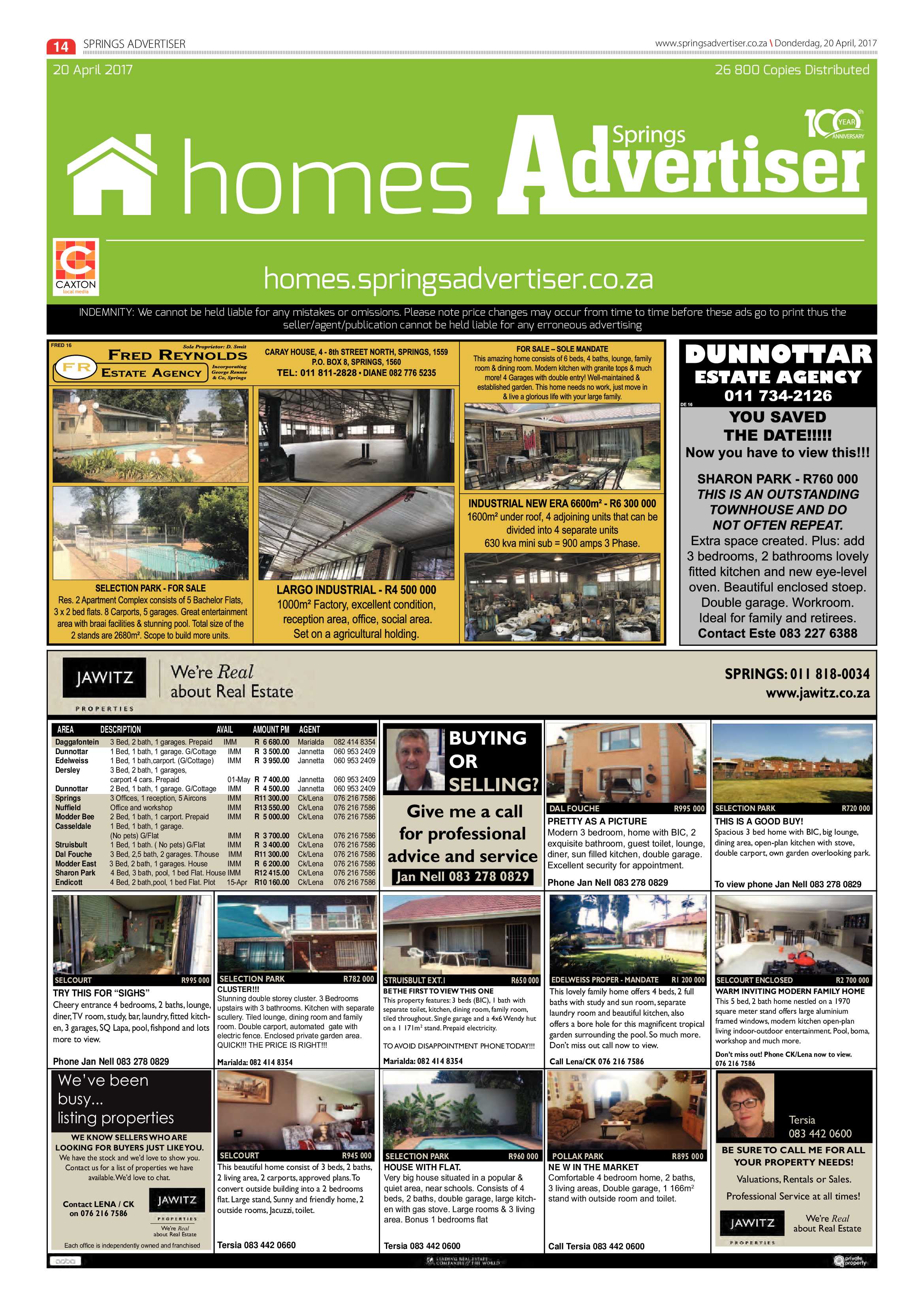 Springs Advertiser 2 April 2017 page 14
