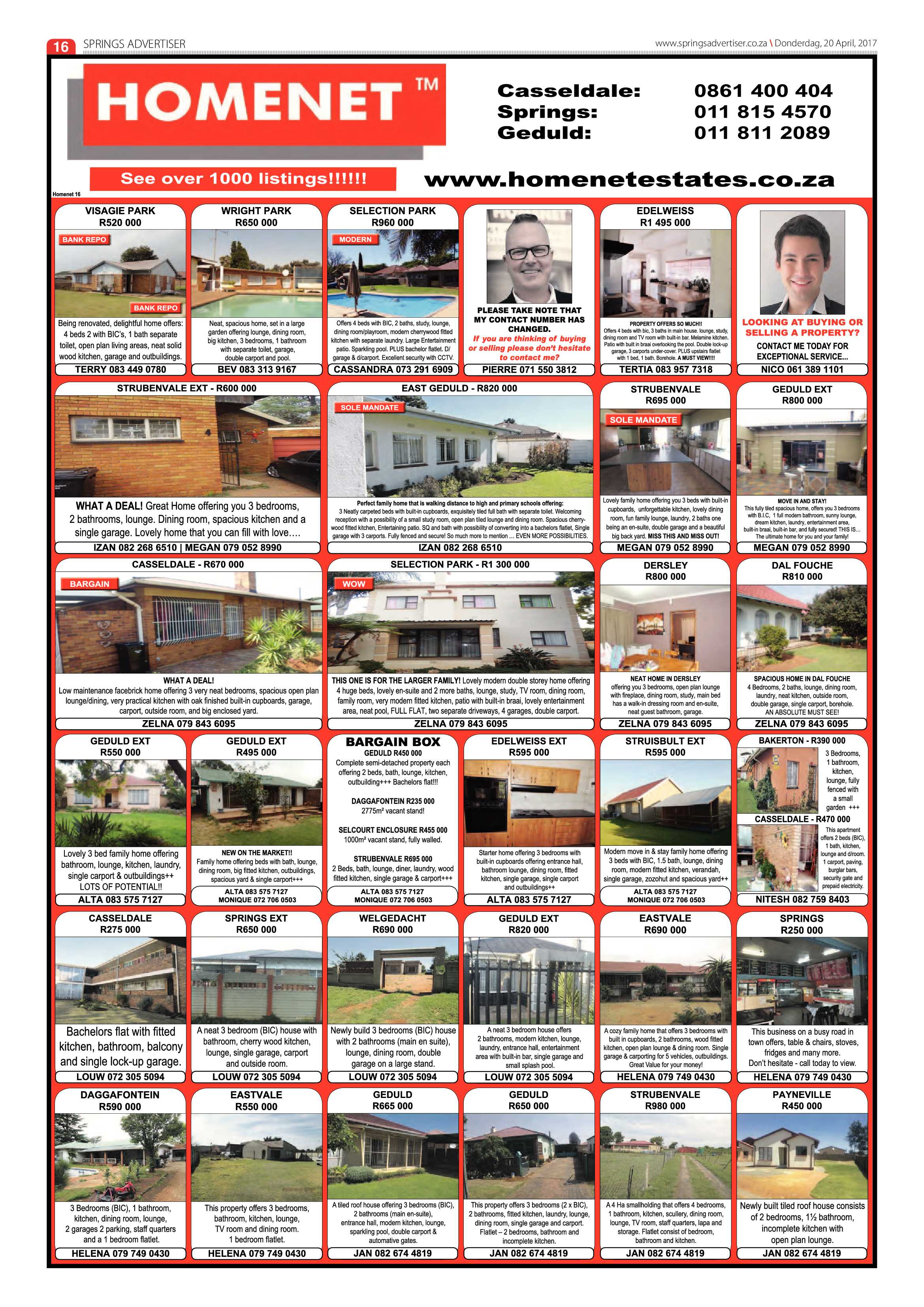 Springs Advertiser 2 April 2017 page 16