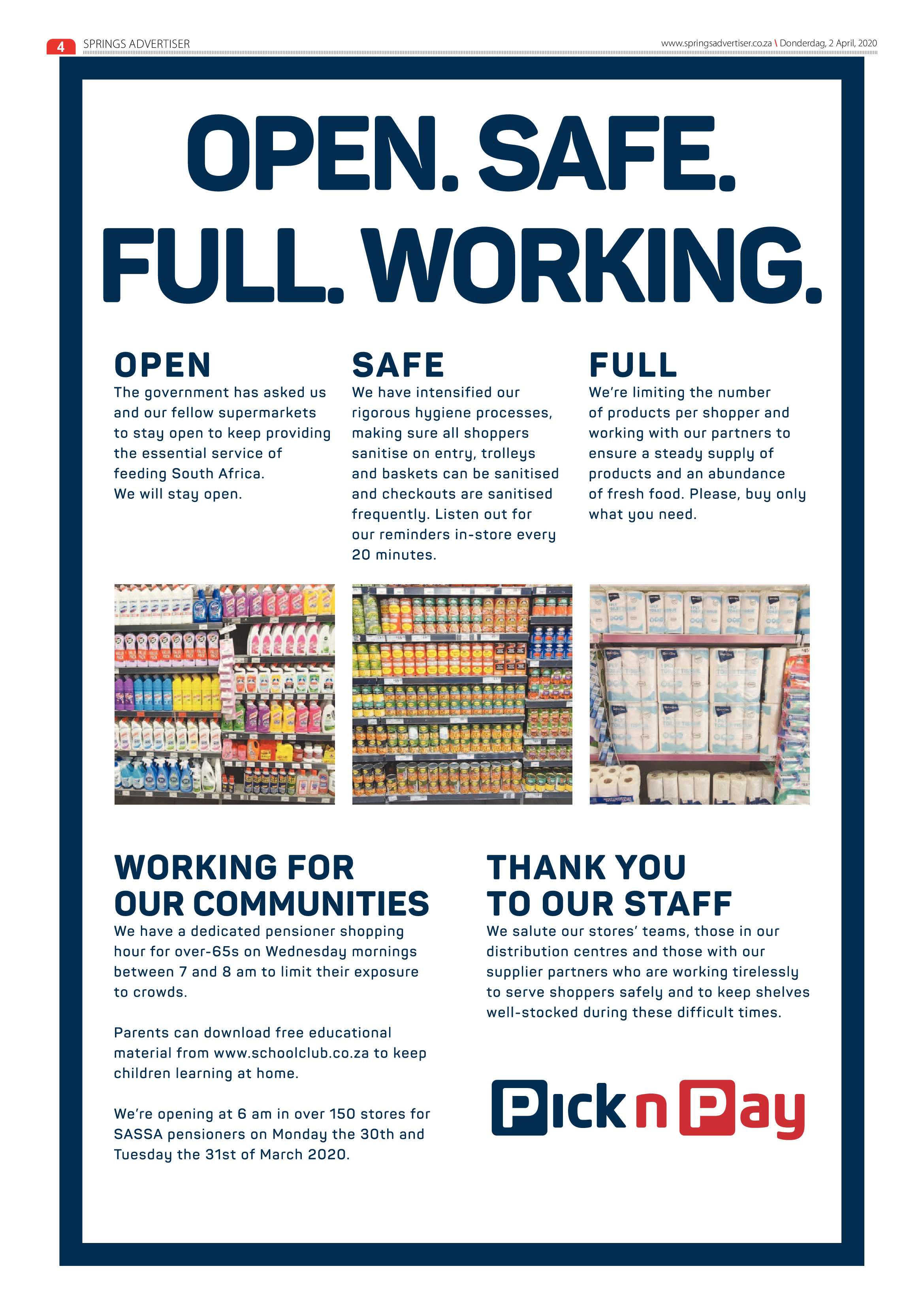 Springs Advertiser 2 April 2020 page 4