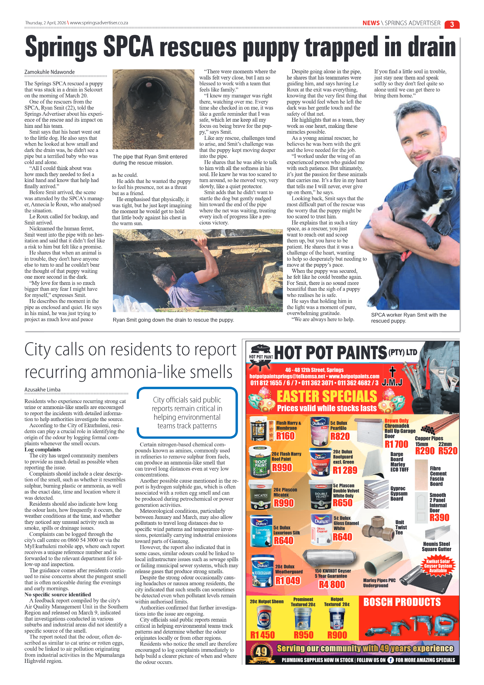 Springs Advertiser 2 April 2026 page 3
