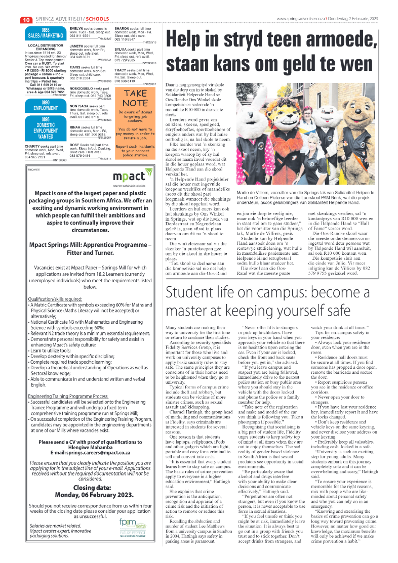 Springs Advertiser 2 February 2023 page 10