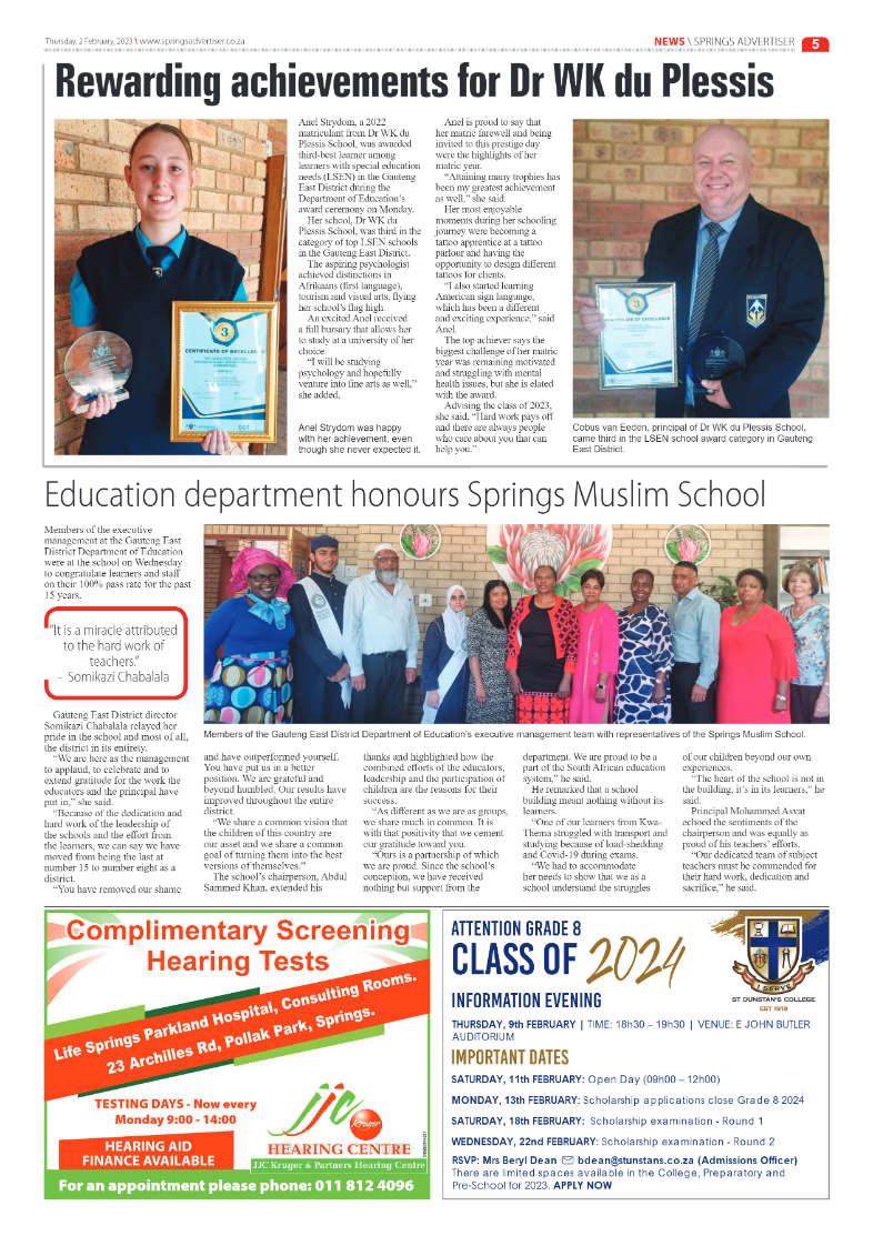 Springs Advertiser 2 February 2023 page 5
