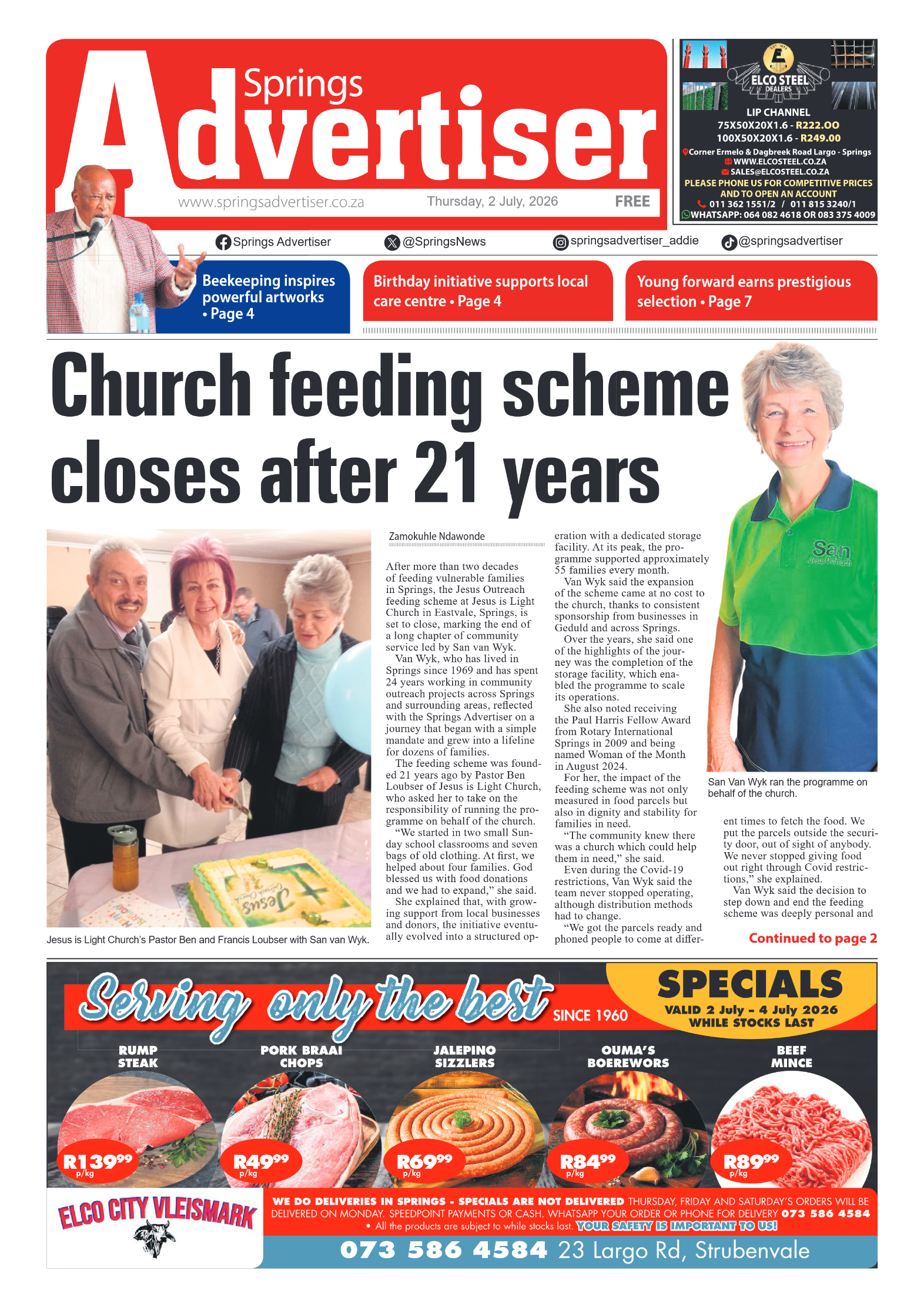 Springs Advertiser 2 July 2026 page 1