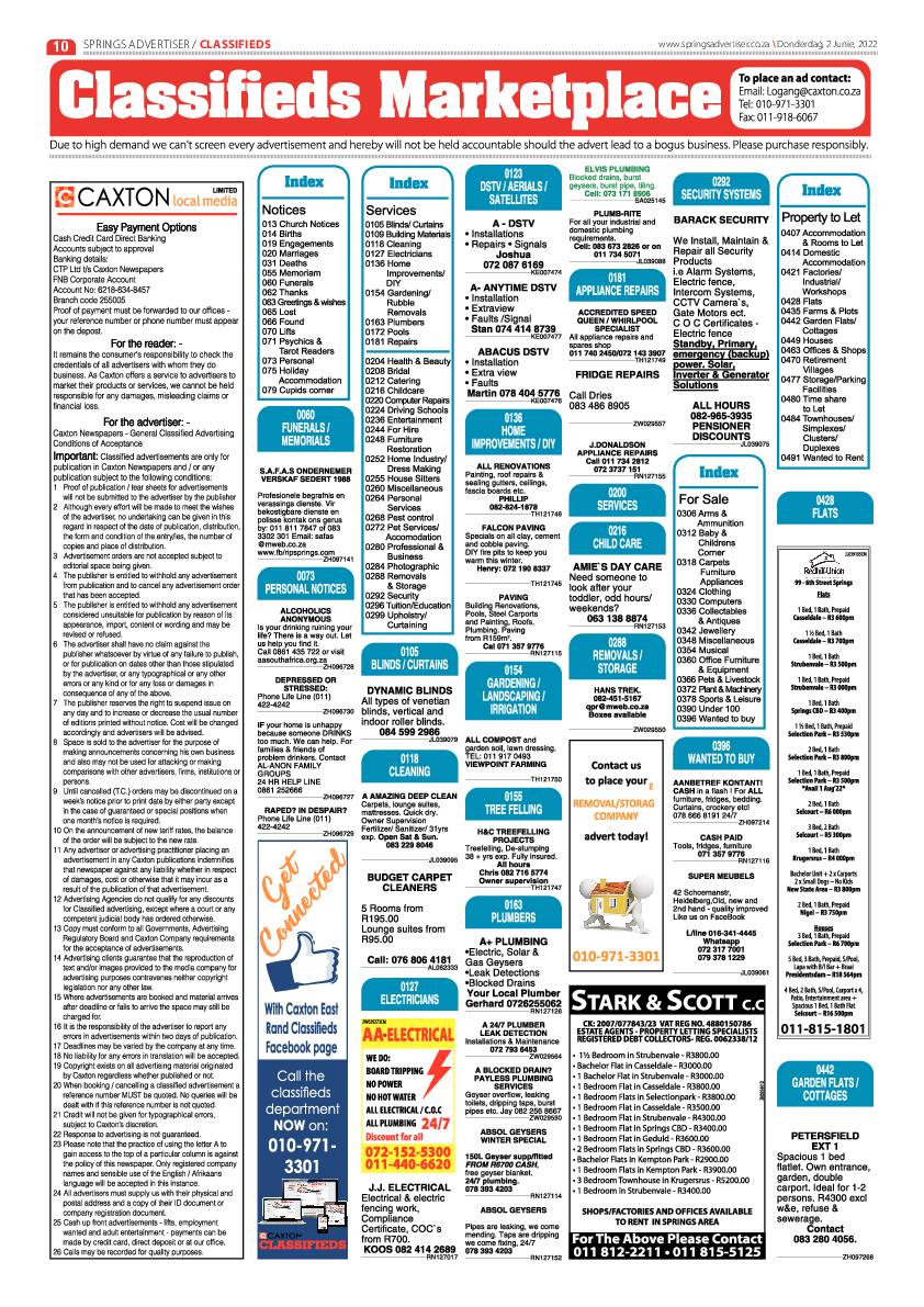Springs Advertiser 2 June 2022 page 10