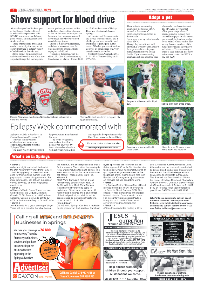 Springs Advertiser 2 March 2023 page 8