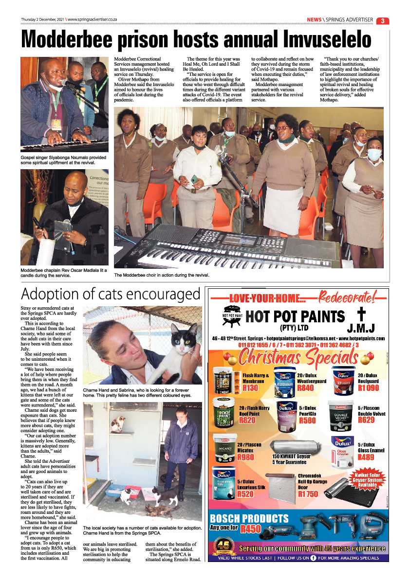 Springs Advertiser 2 December 2021 page 3
