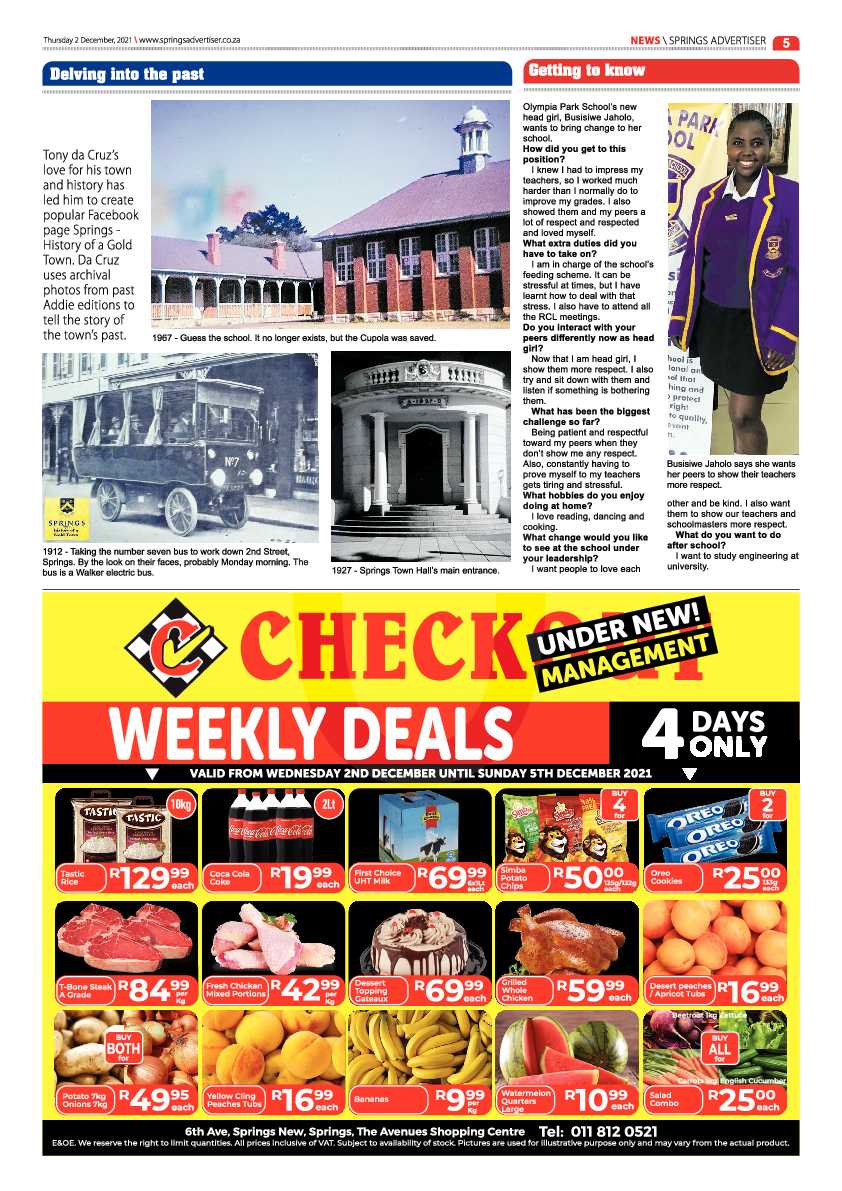 Springs Advertiser 2 December 2021 page 5