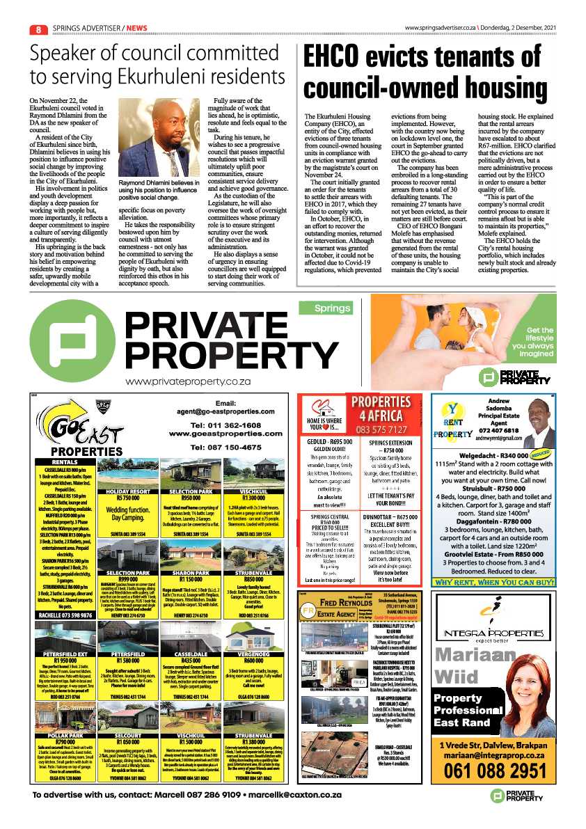 Springs Advertiser 2 December 2021 page 8