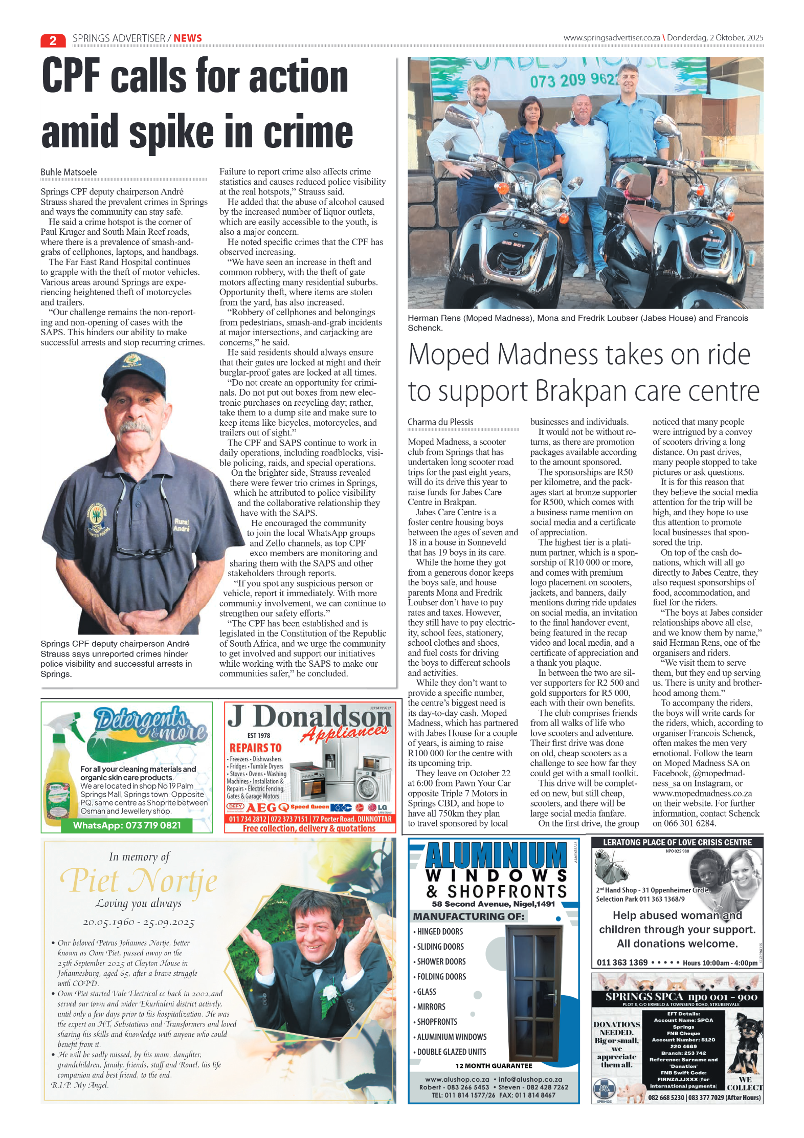 Springs Advertiser 2 October 2025 page 2