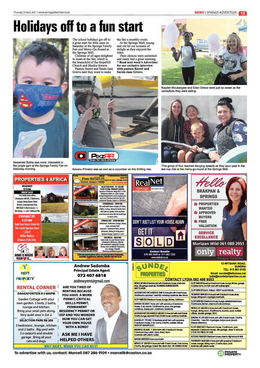 Springs Advertiser 30 April 2021 page 15