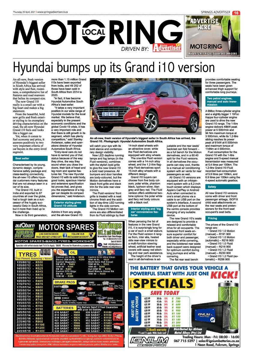 Springs Advertiser 30 April 2021 page 16