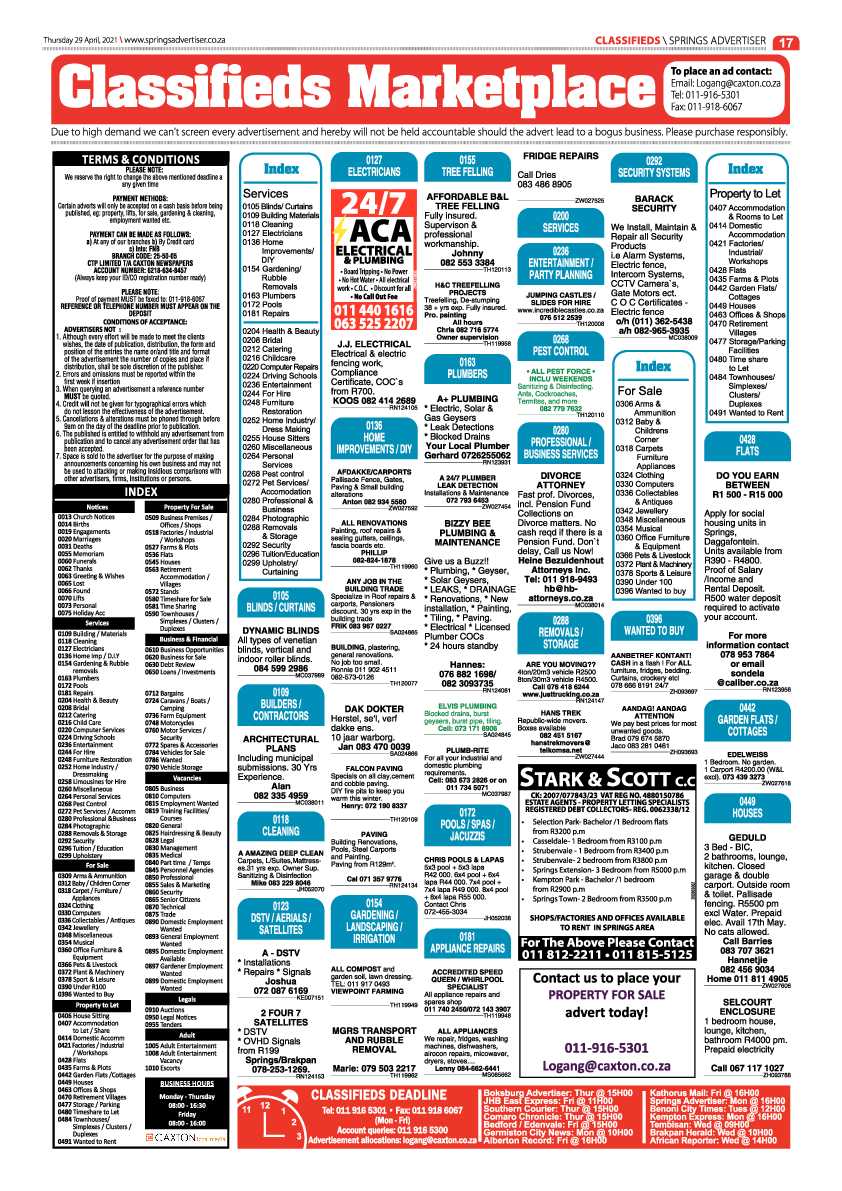 Springs Advertiser 30 April 2021 page 17