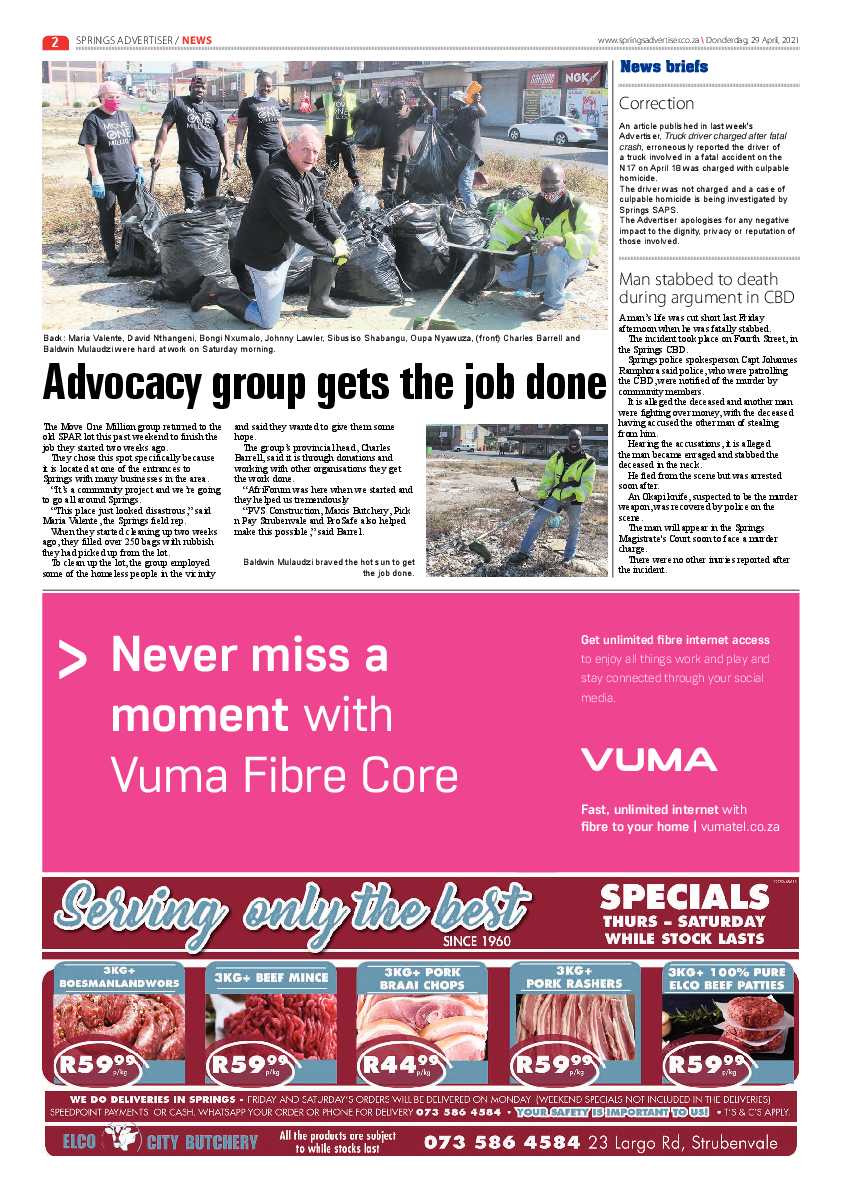 Springs Advertiser 30 April 2021 page 2