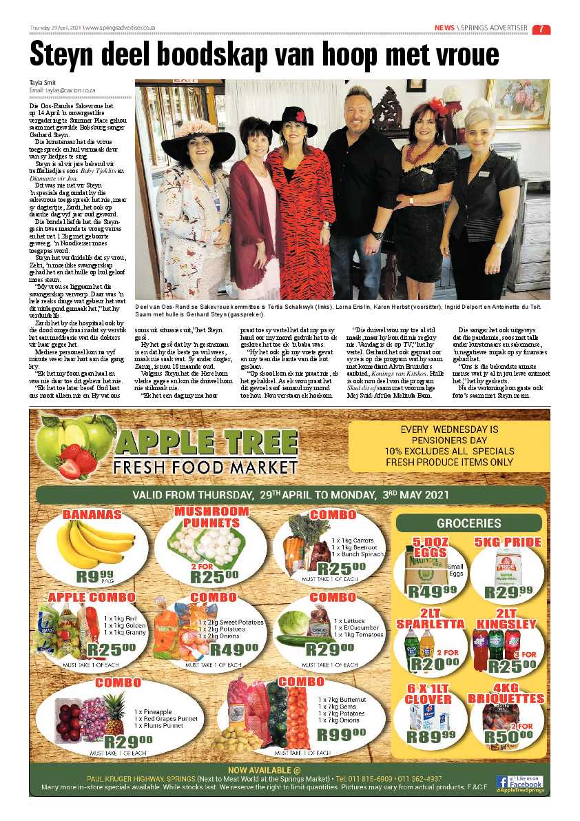 Springs Advertiser 30 April 2021 page 7