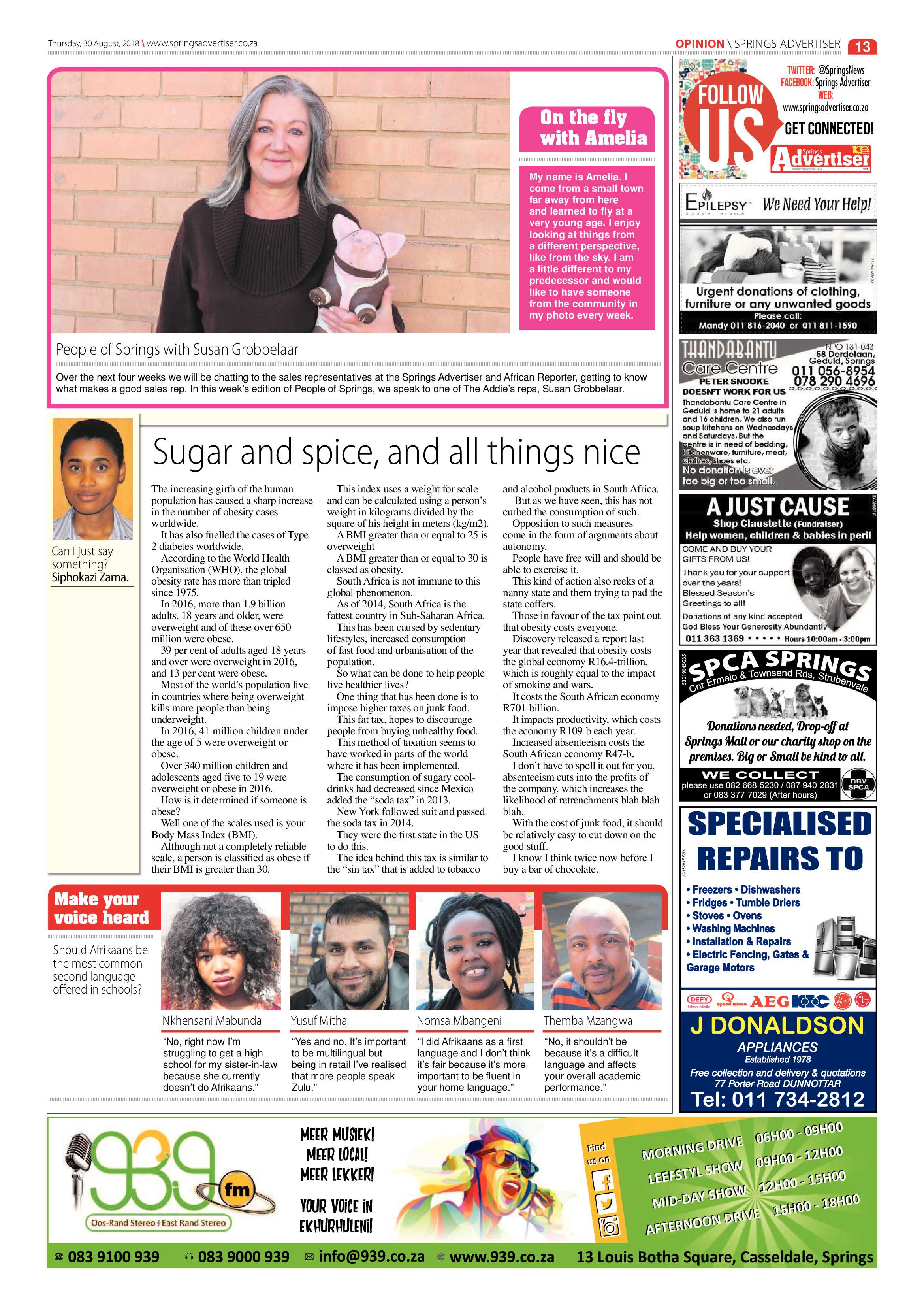 Springs Advertiser 30 August 2018 page 13