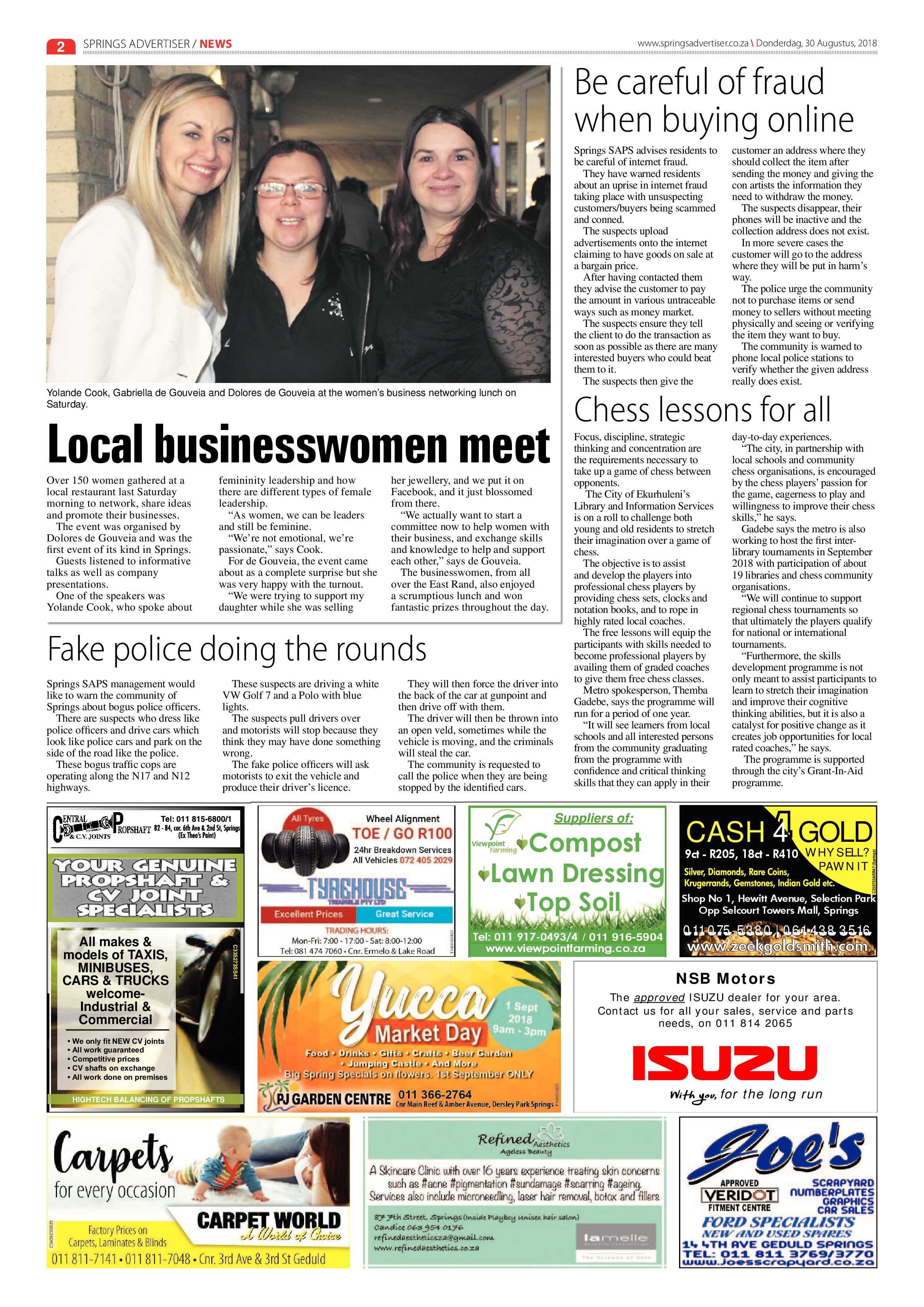 Springs Advertiser 30 August 2018 page 2