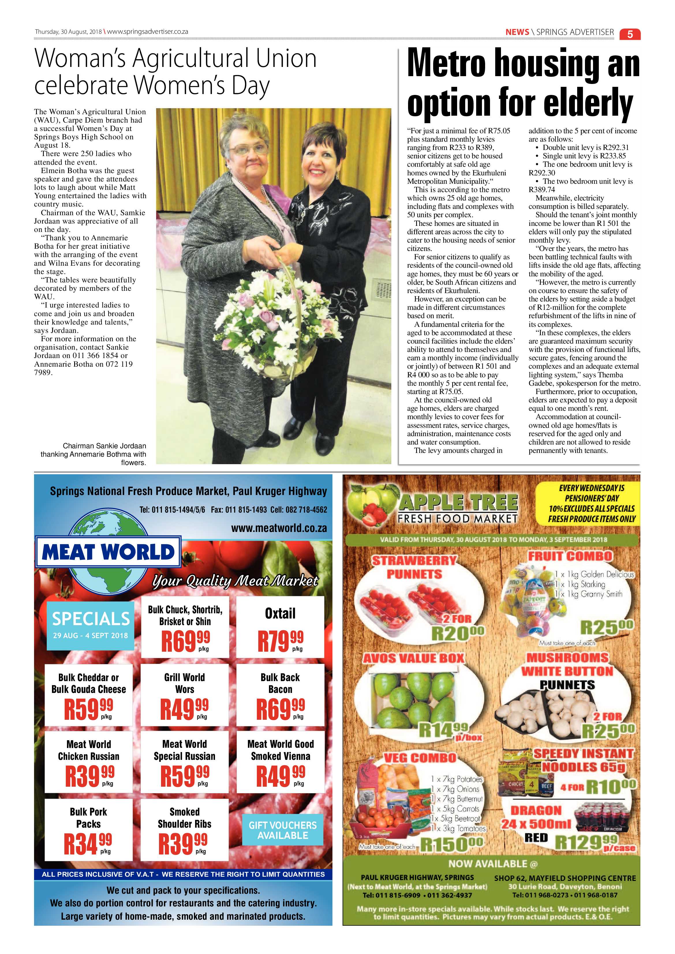 Springs Advertiser 30 August 2018 page 5