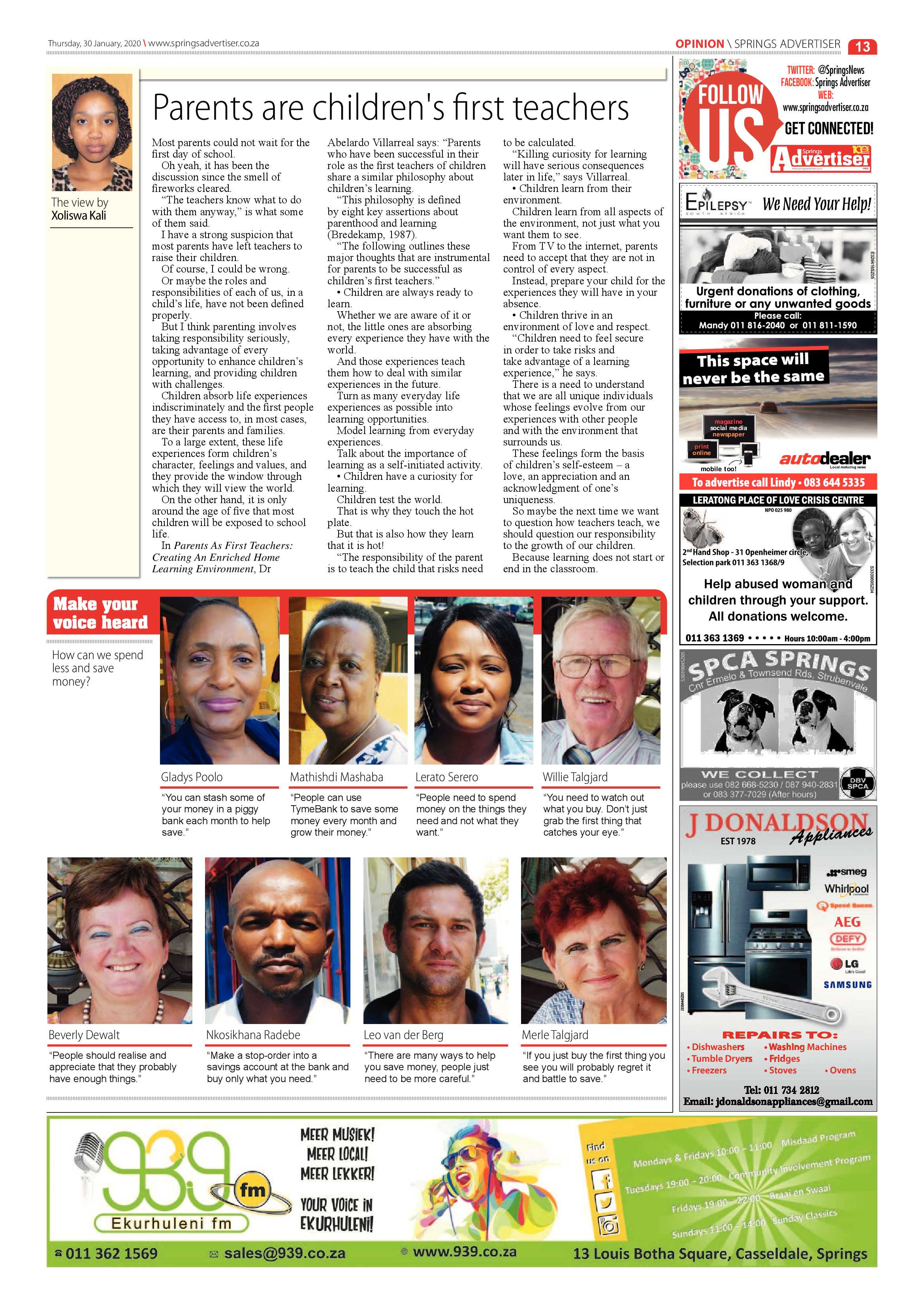 Springs Advertiser 30 January 2020 page 13