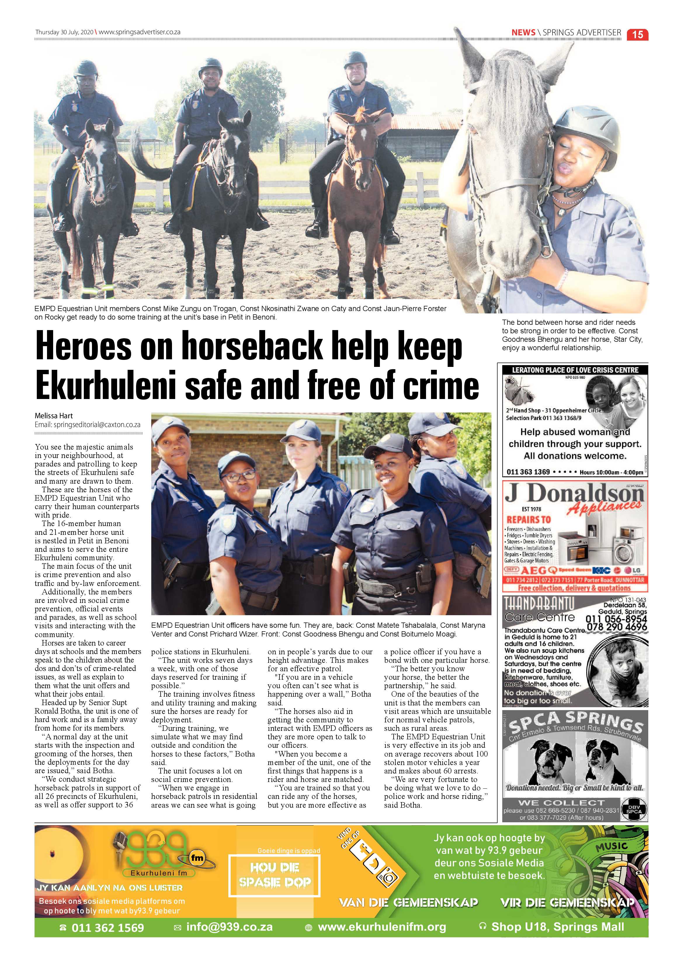 Springs Advertiser 30 July 2020 page 15