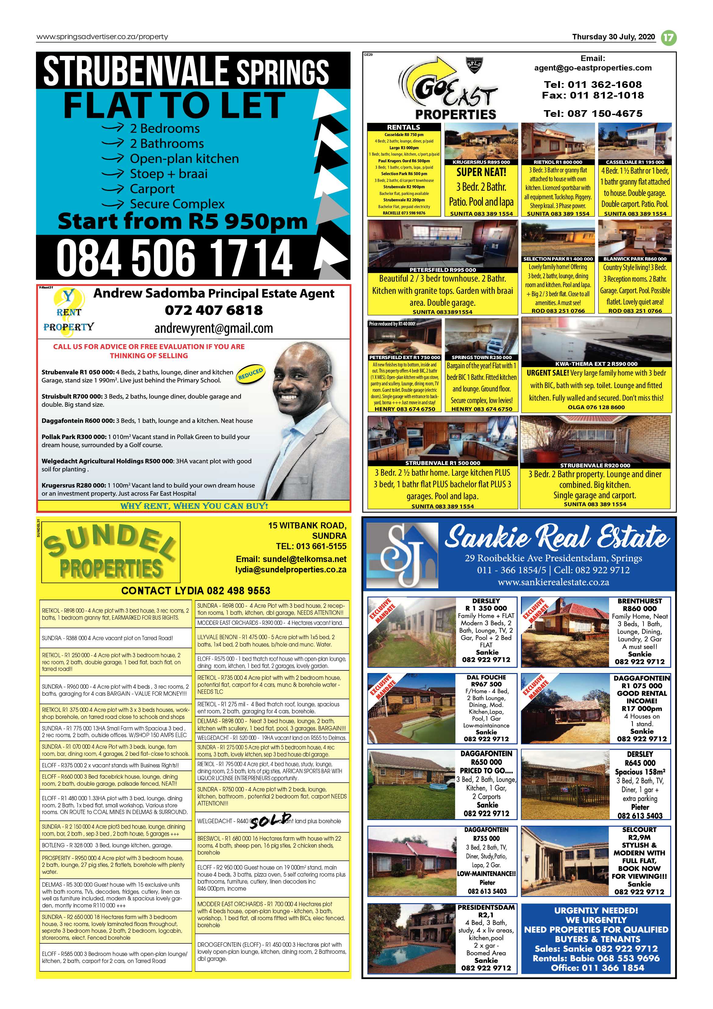 Springs Advertiser 30 July 2020 page 17