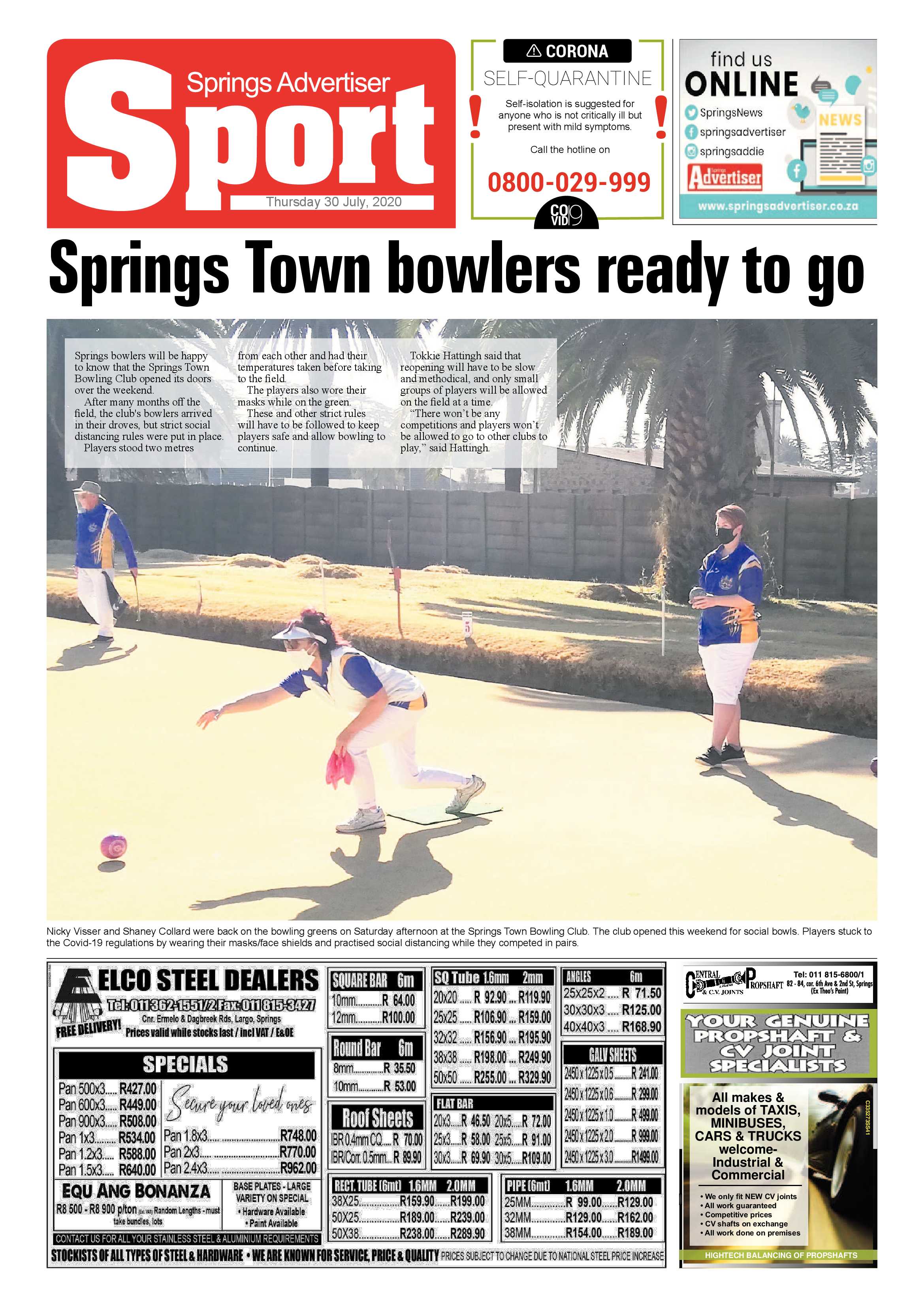 Springs Advertiser 30 July 2020 page 20