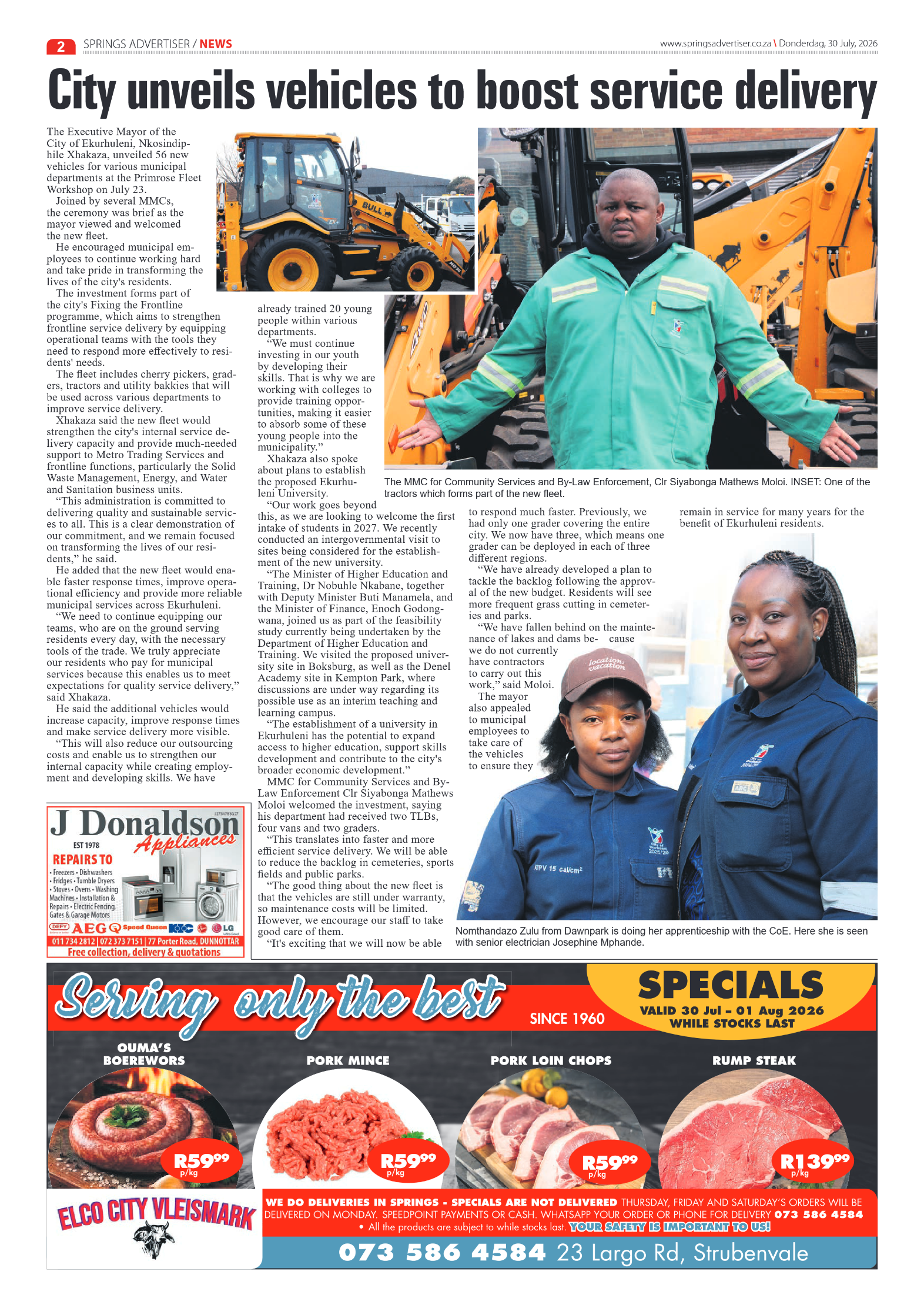 Springs Advertiser 30 July 2026 page 2