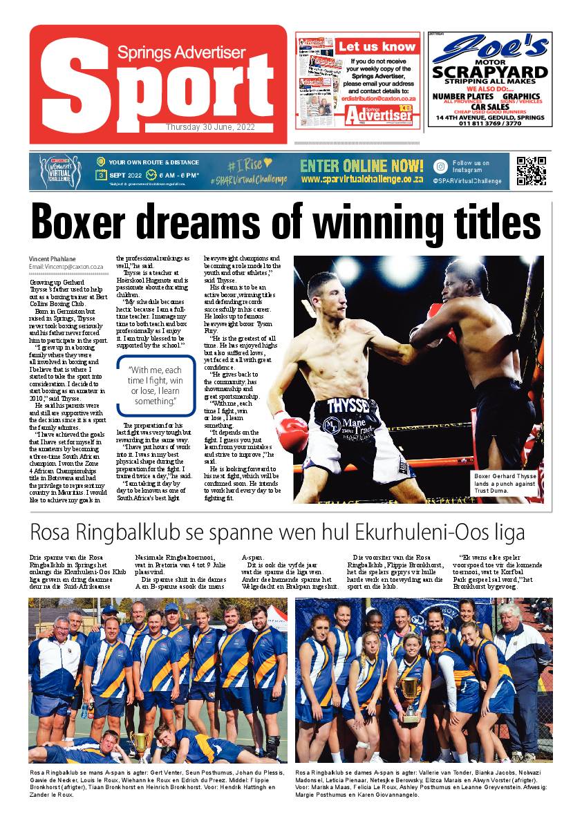 Springs Advertiser 30 June 2022 page 12