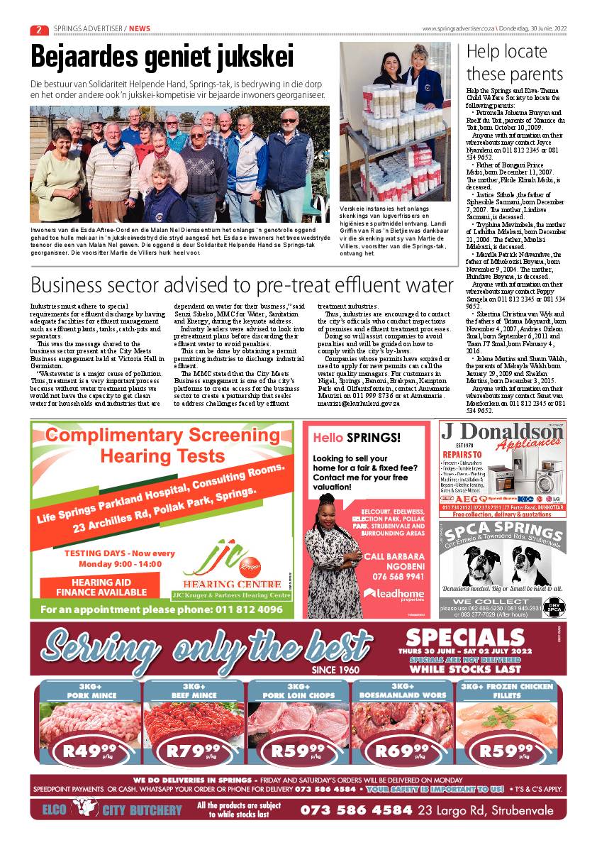 Springs Advertiser 30 June 2022 page 2
