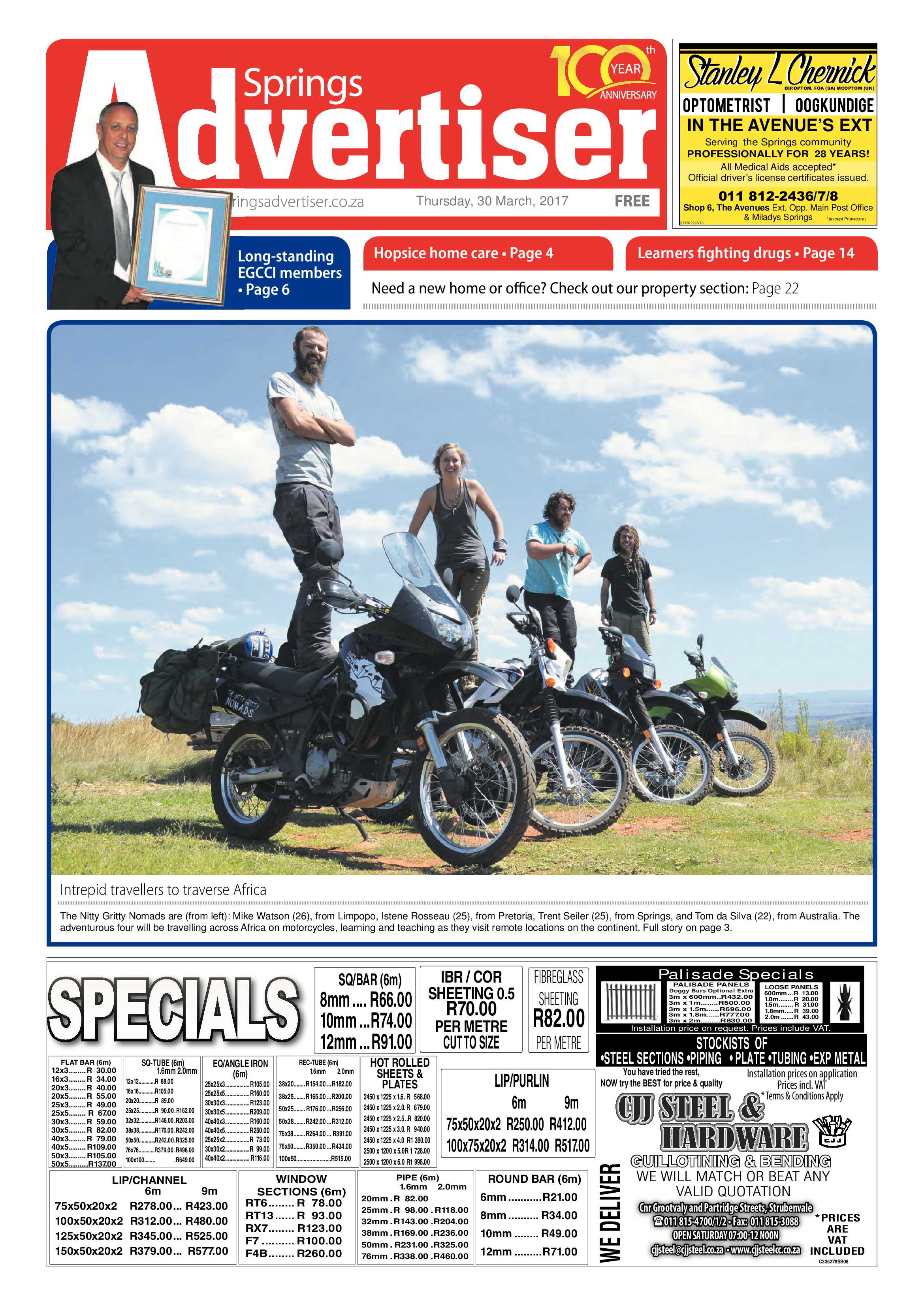 Springs Advertiser 30 March 2017 page 1