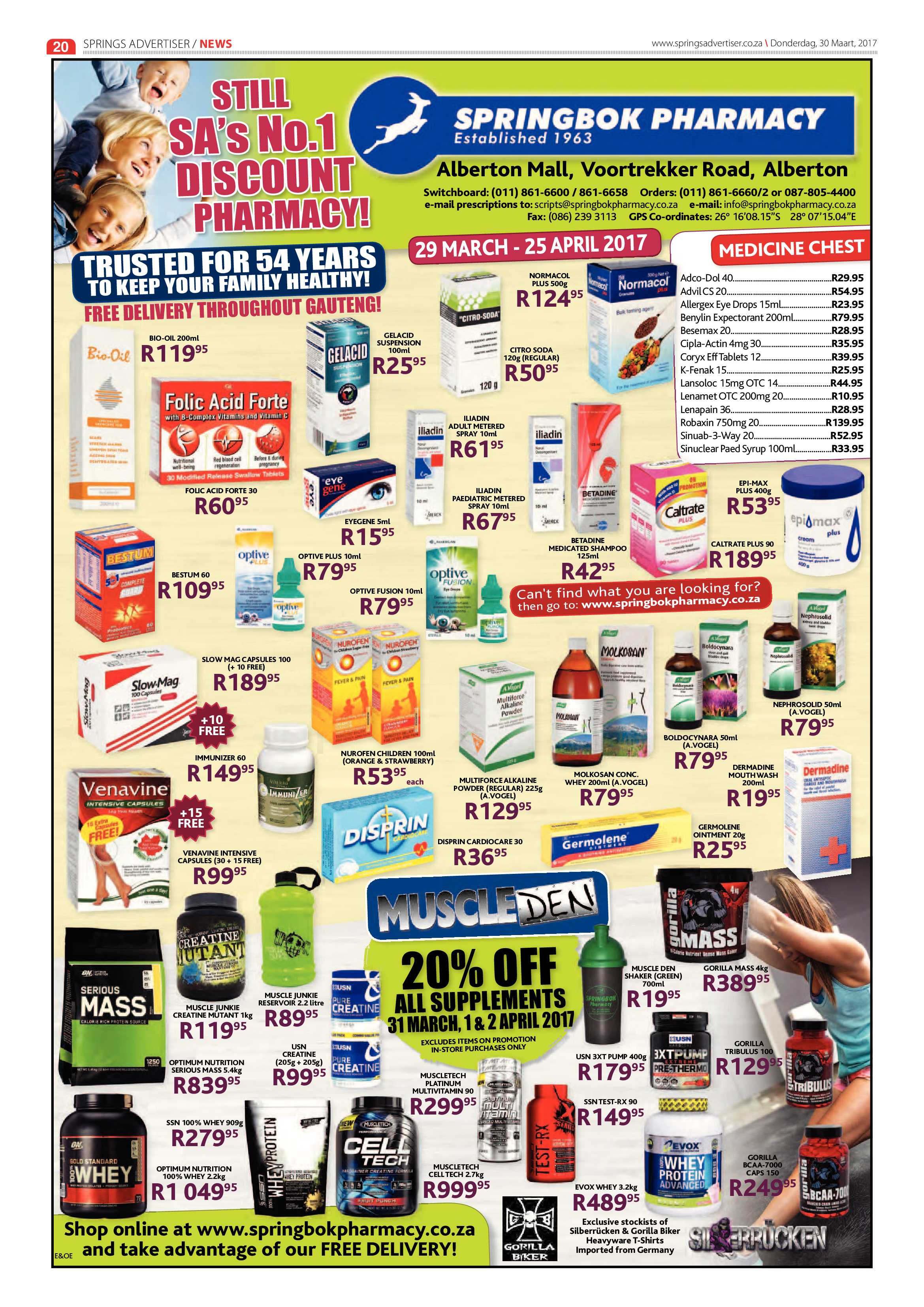 Springs Advertiser 30 March 2017 page 20