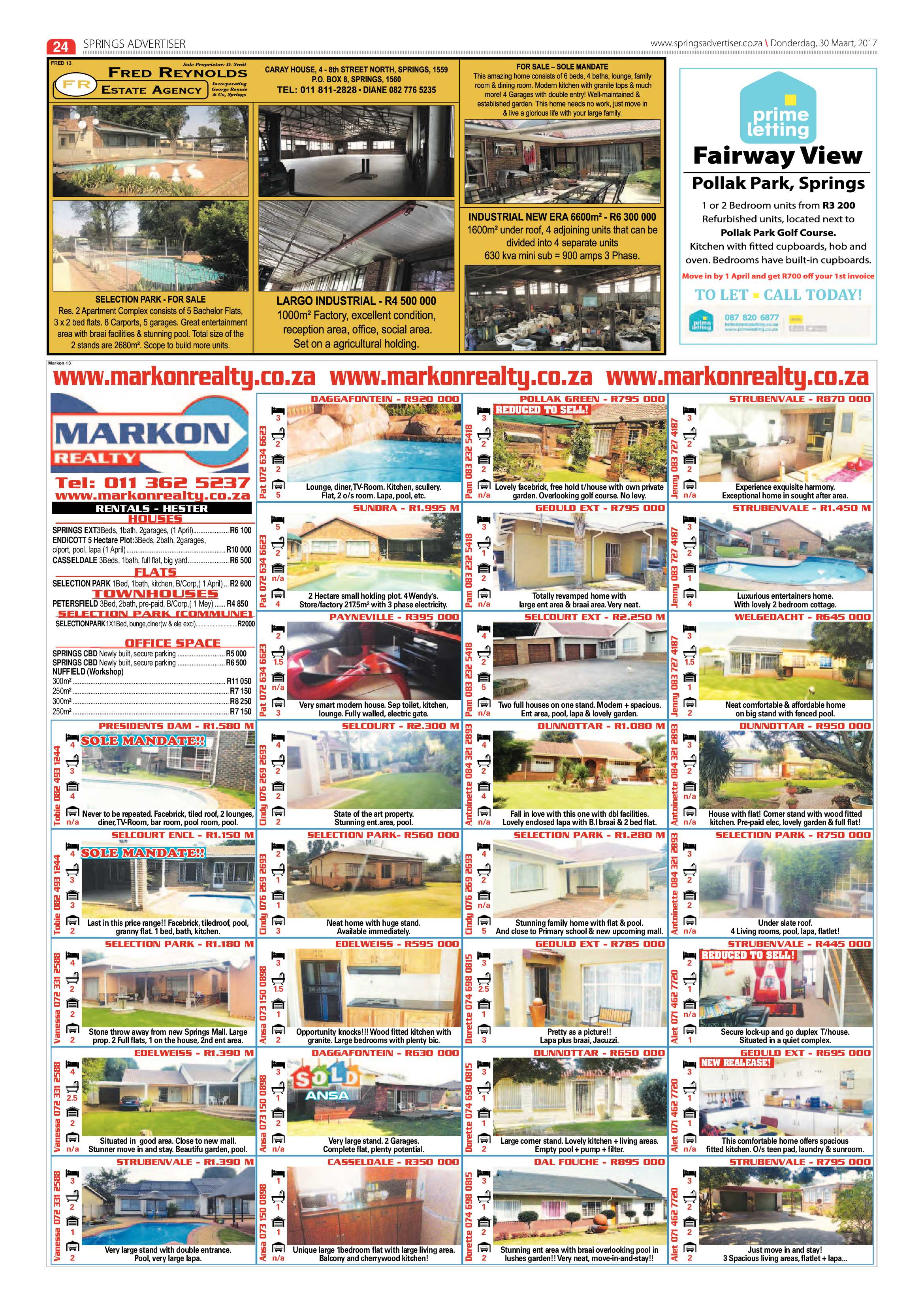 Springs Advertiser 30 March 2017 page 24