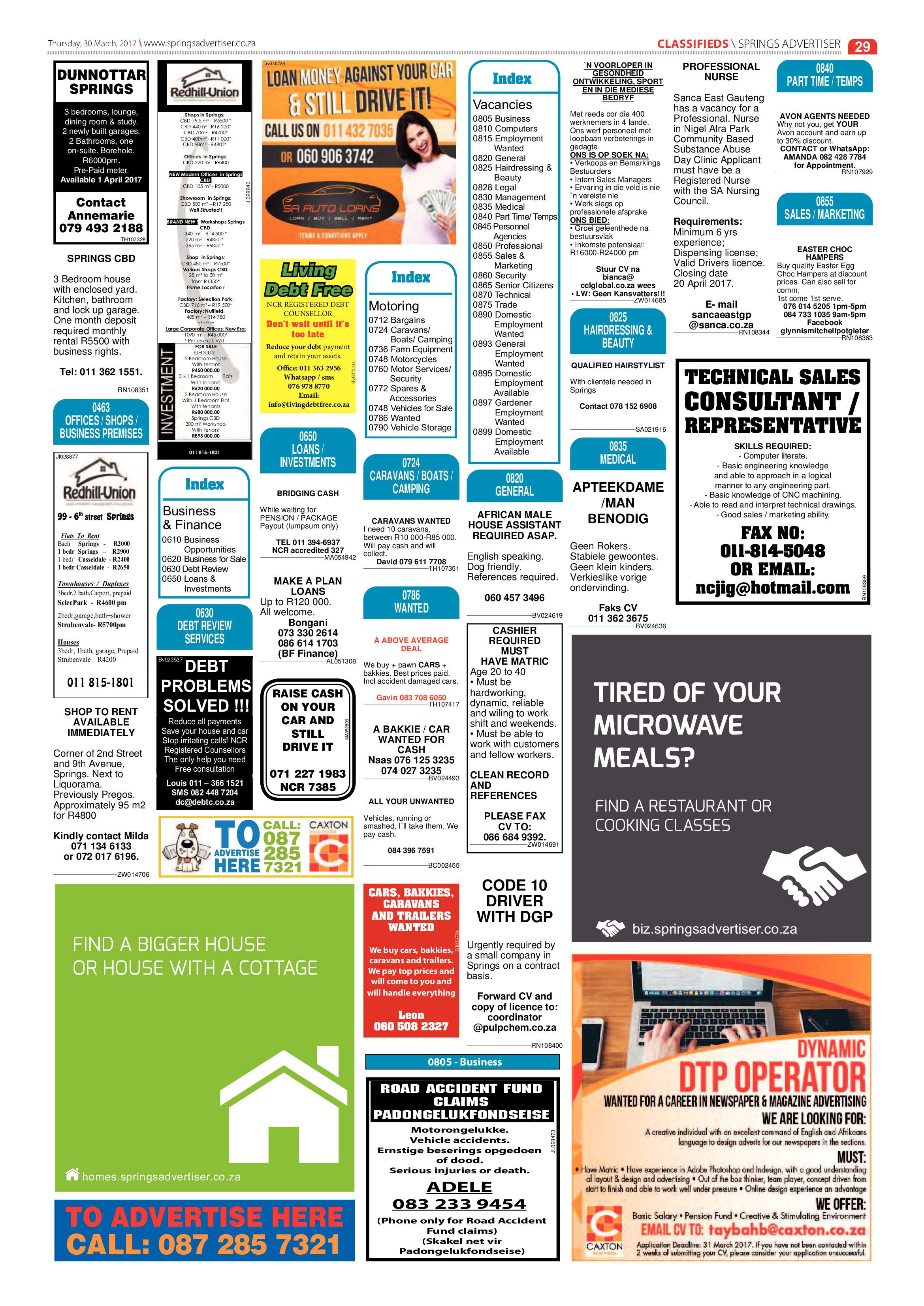 Springs Advertiser 30 March 2017 page 29