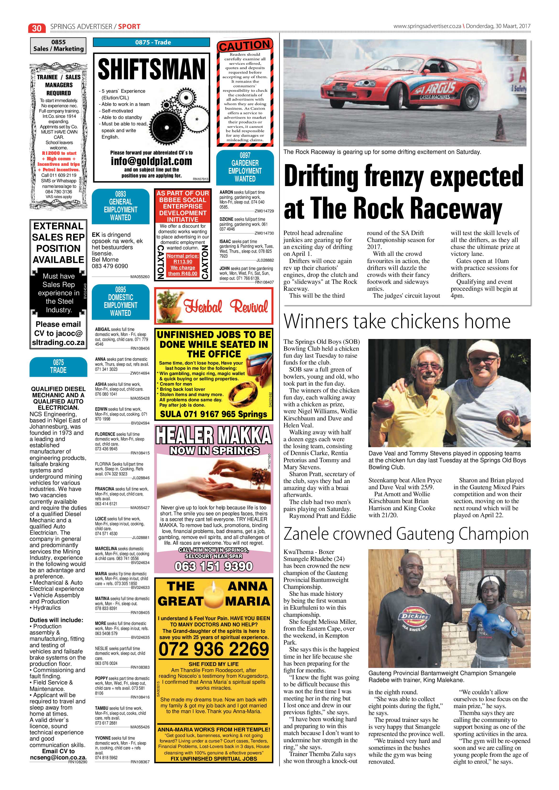 Springs Advertiser 30 March 2017 page 30