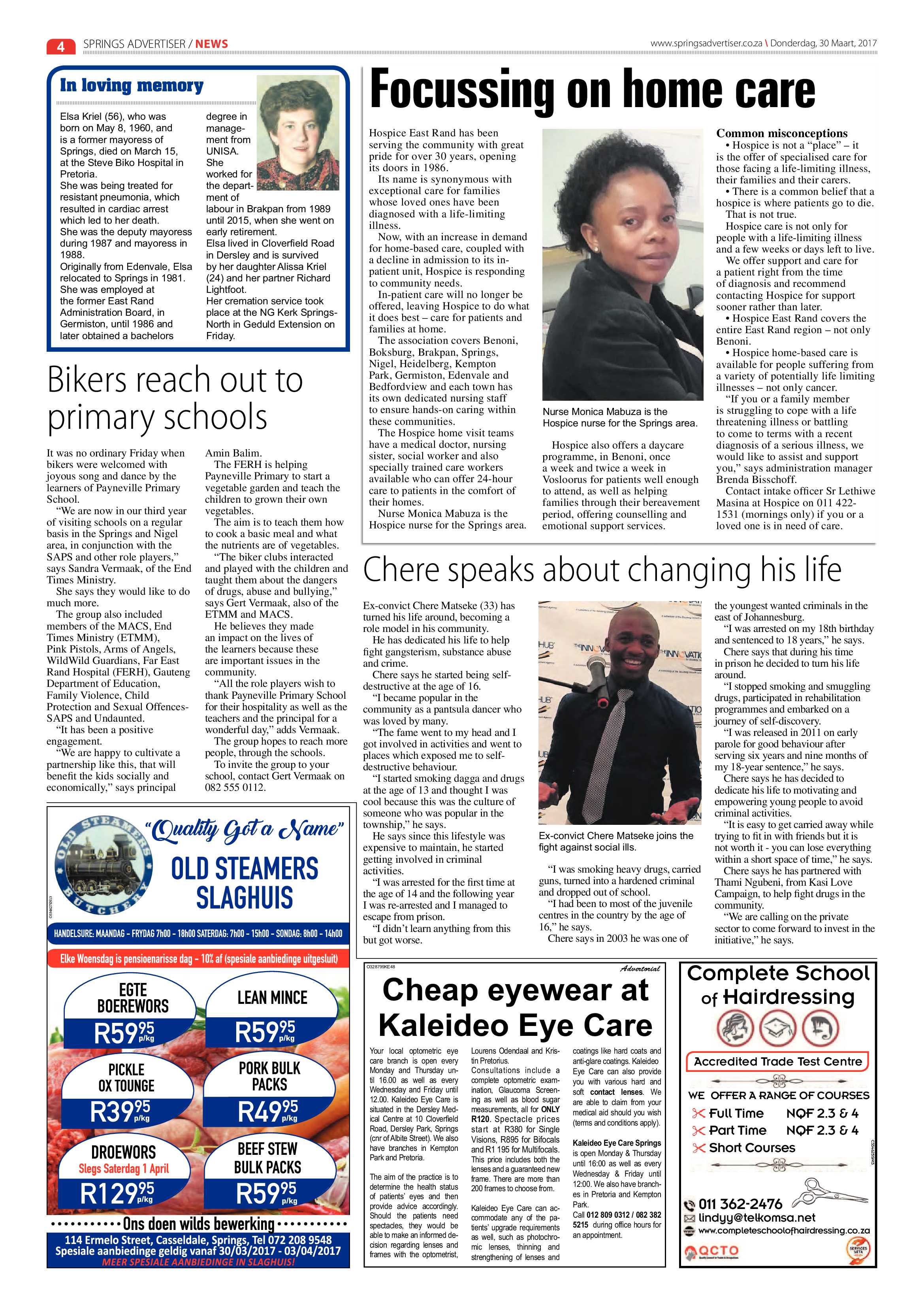 Springs Advertiser 30 March 2017 page 4