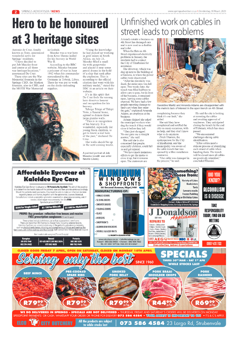 Springs Advertiser 30 March 2023 page 2