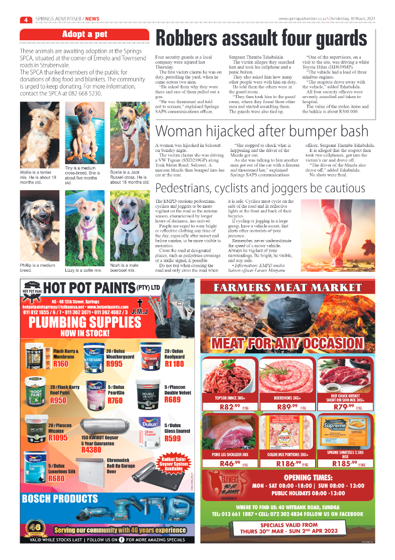Springs Advertiser 30 March 2023 page 4