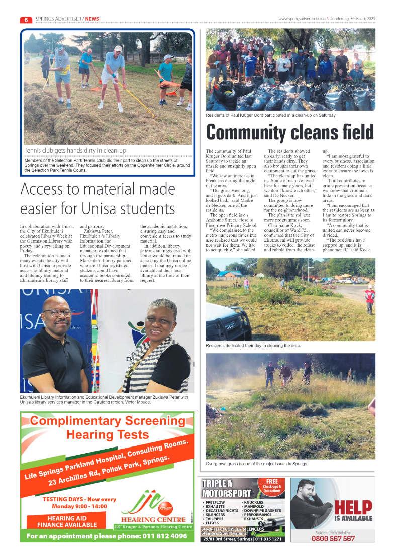 Springs Advertiser 30 March 2023 page 6