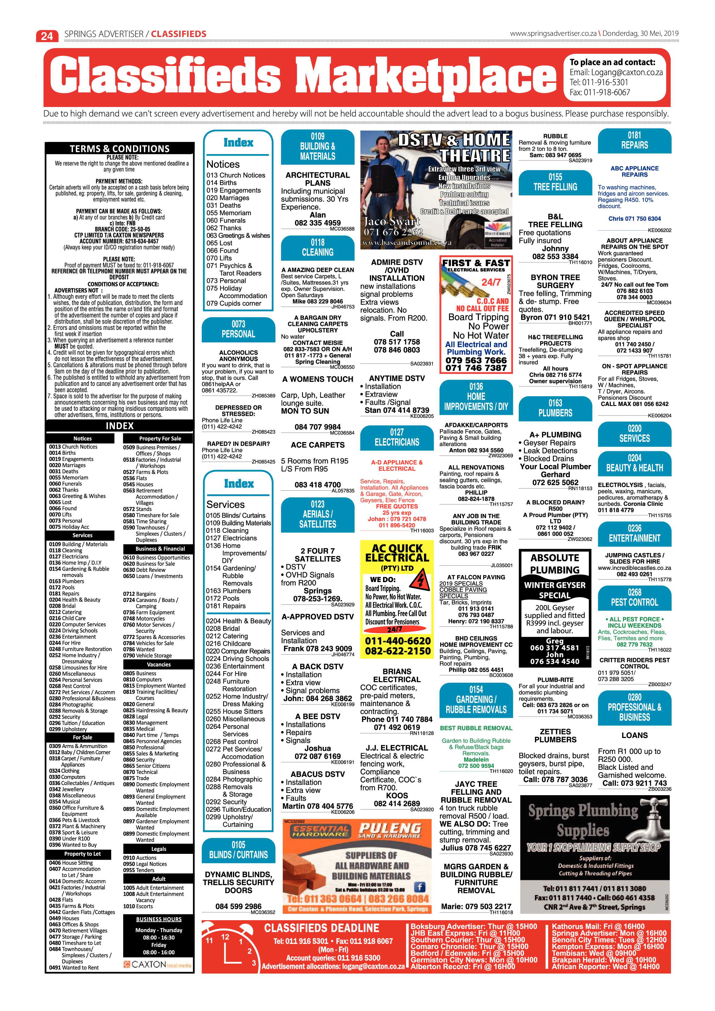 Springs Advertiser 30 May 2019 page 24