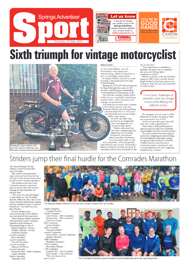 Springs Advertiser 30 May 2024 page 12