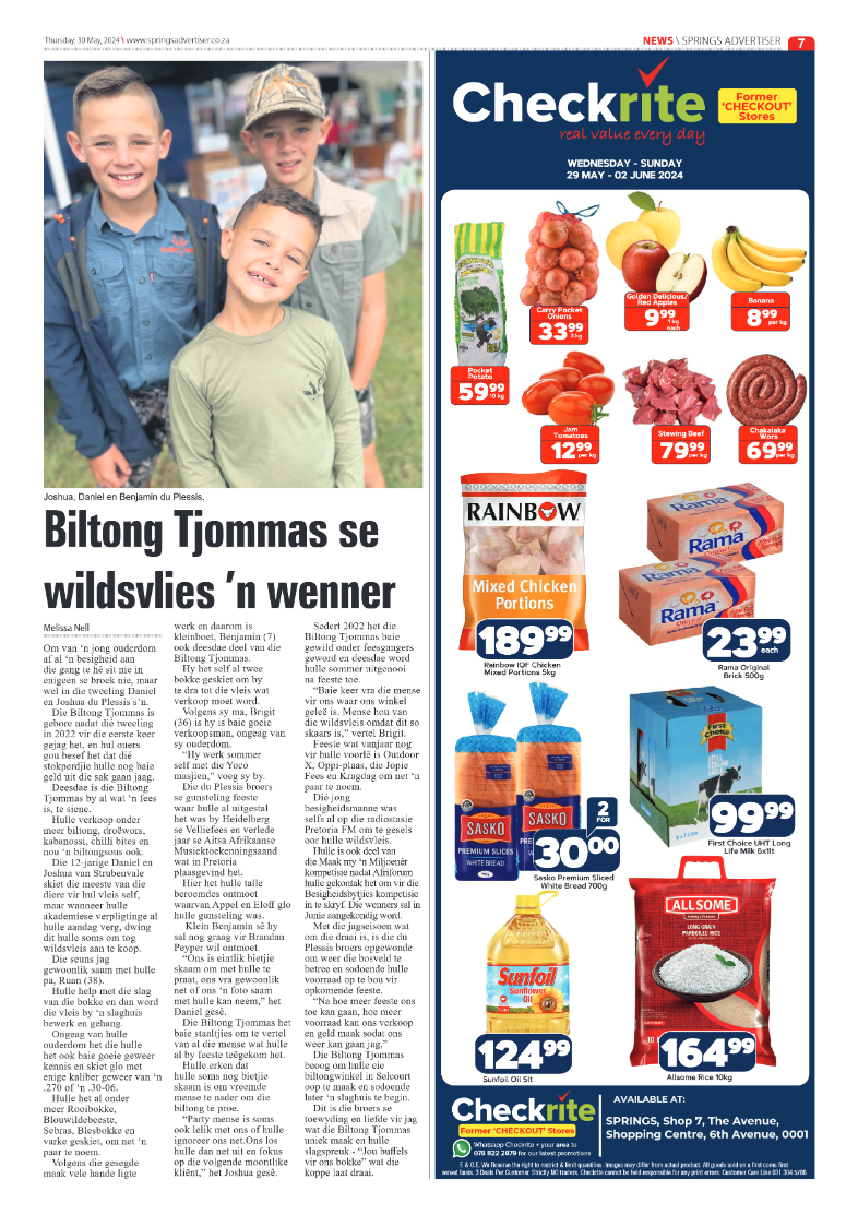 Springs Advertiser 30 May 2024 page 7