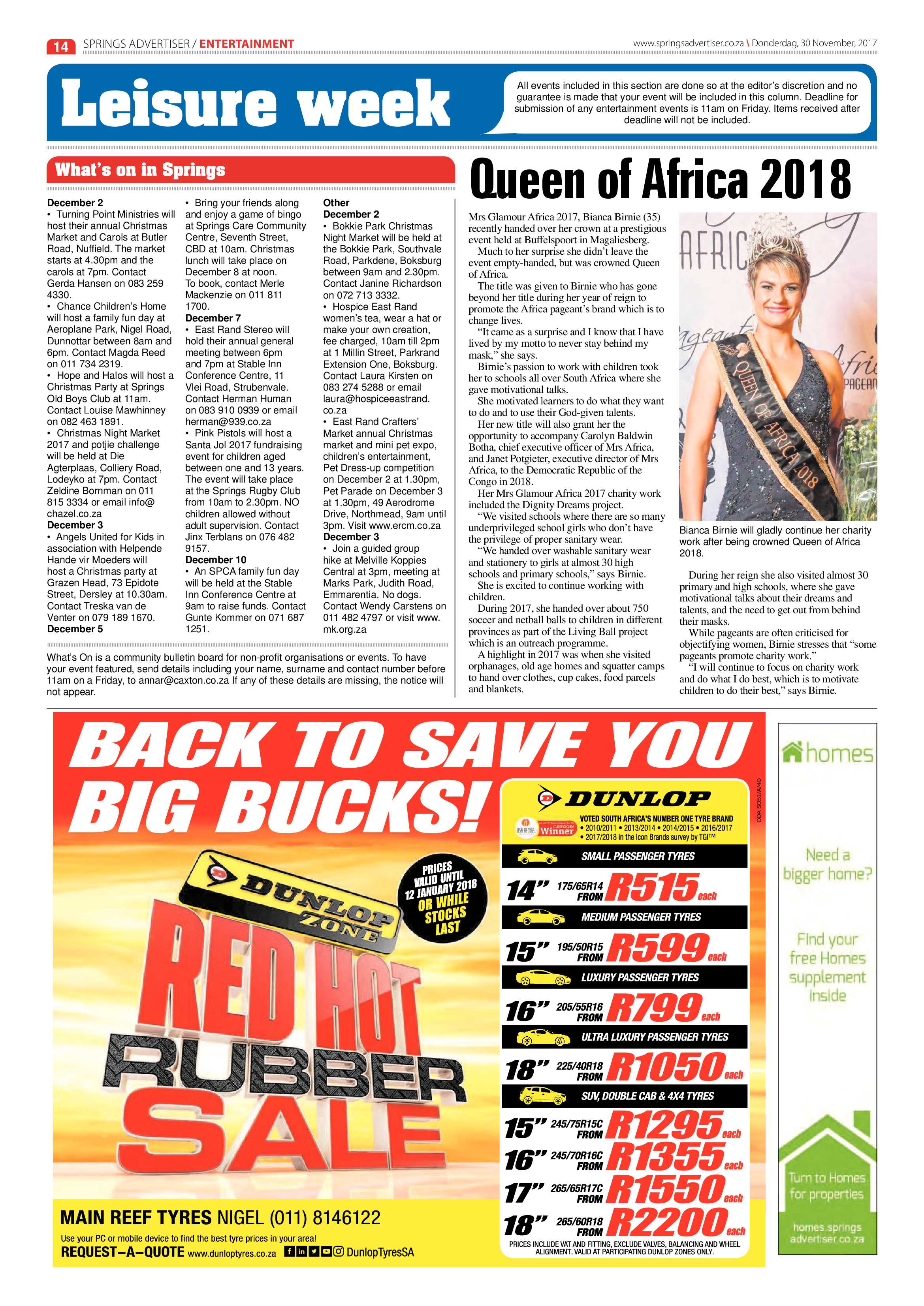 Springs Advertiser 30 November 2017 page 14