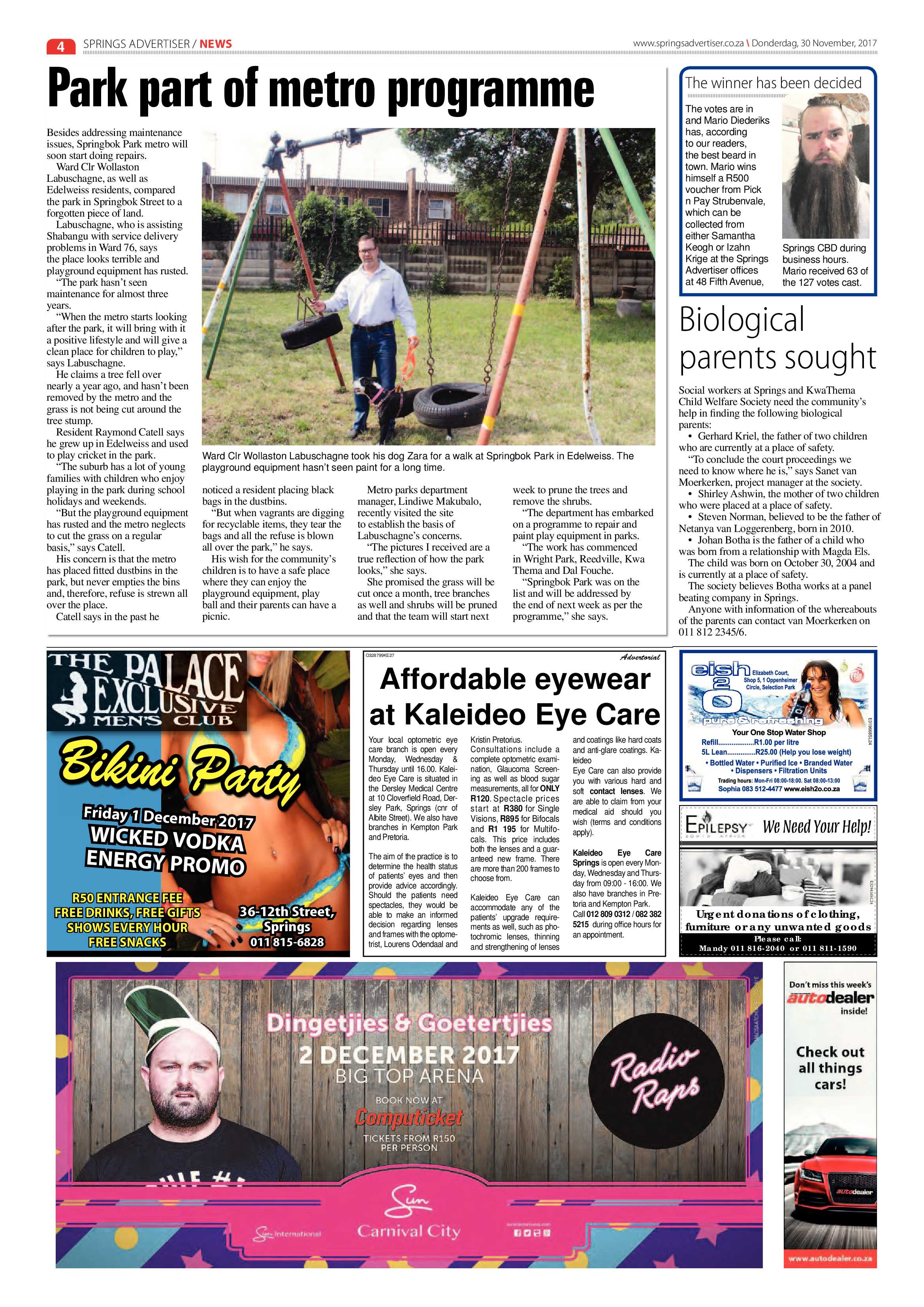 Springs Advertiser 30 November 2017 page 4
