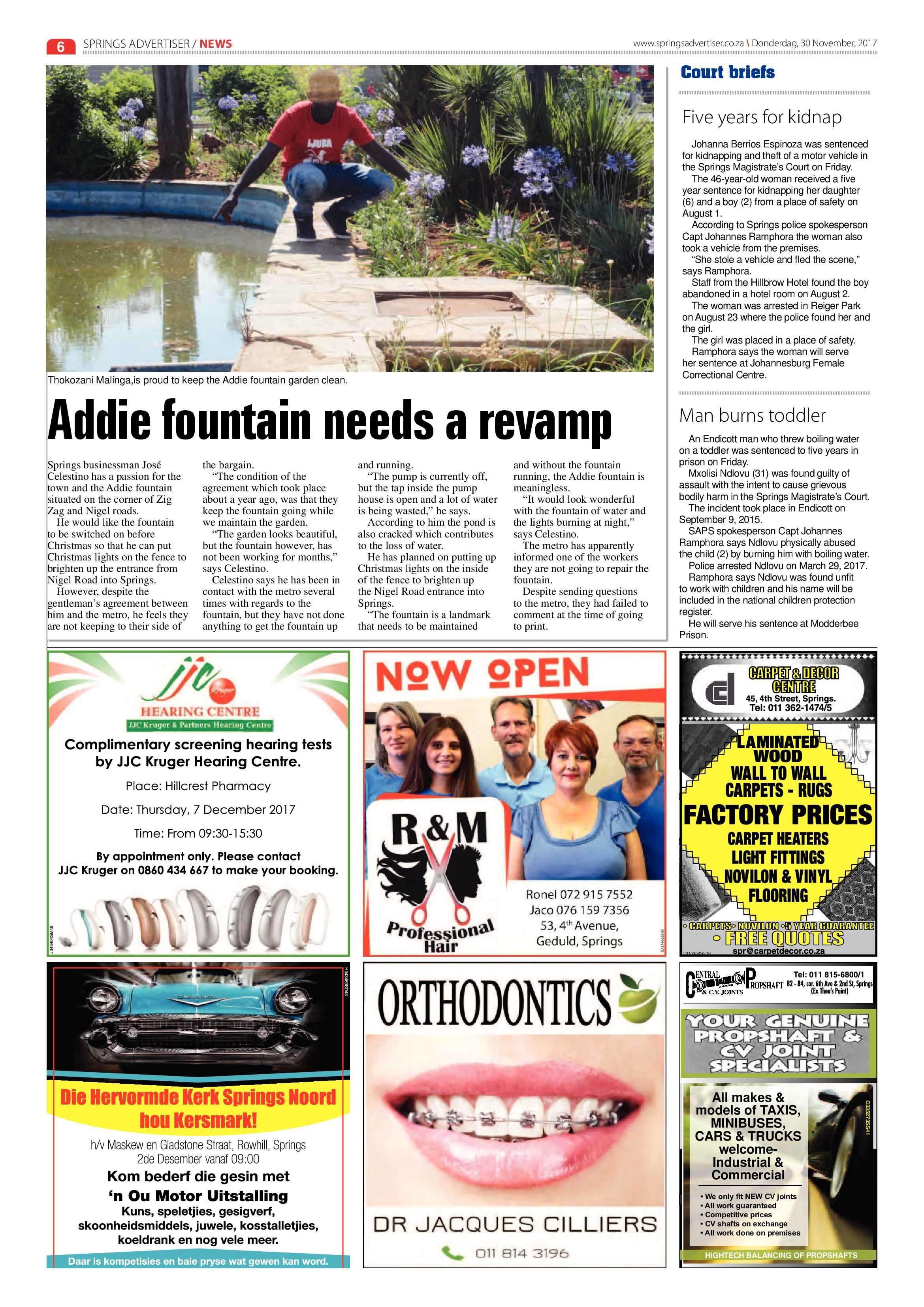 Springs Advertiser 30 November 2017 page 6