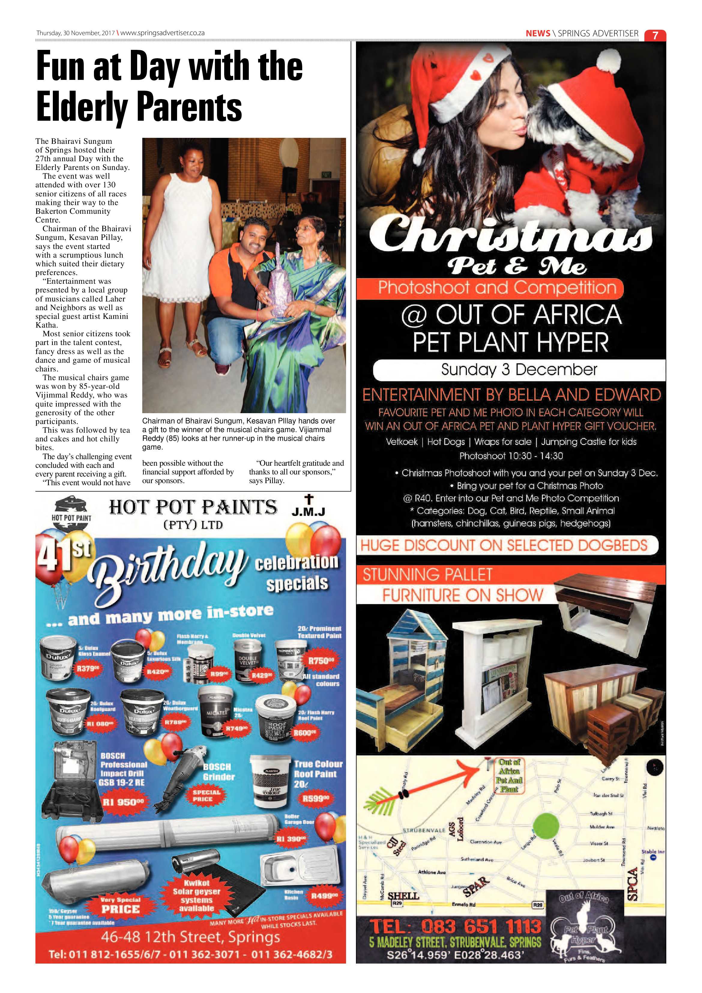 Springs Advertiser 30 November 2017 page 7